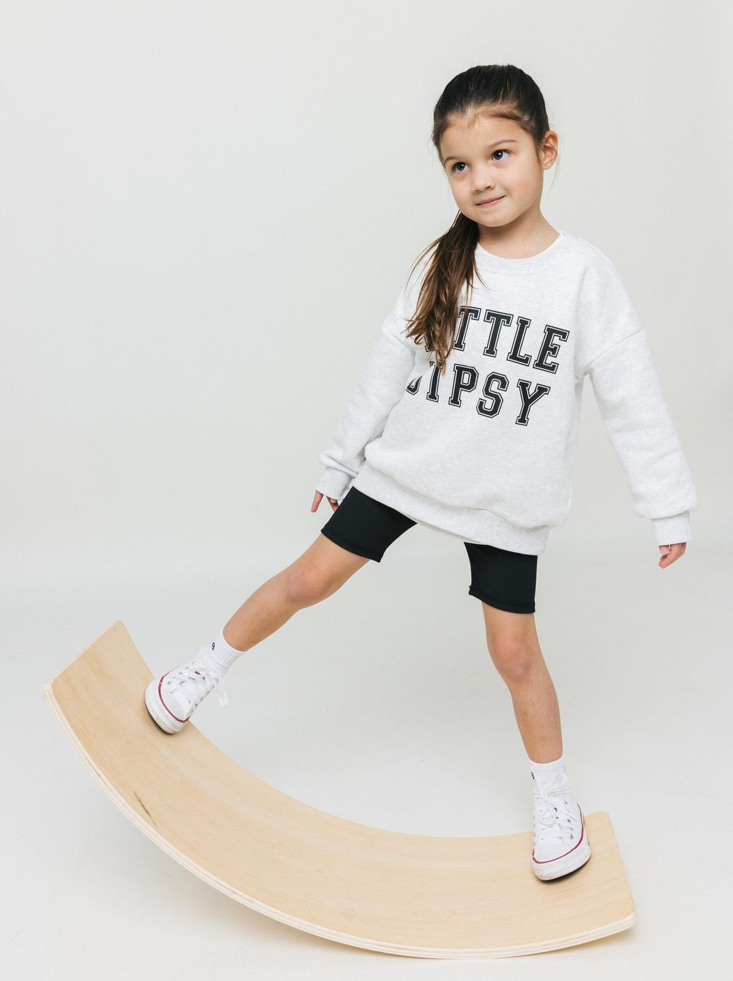 Baby Athletic Ribbed Biker Short - Black