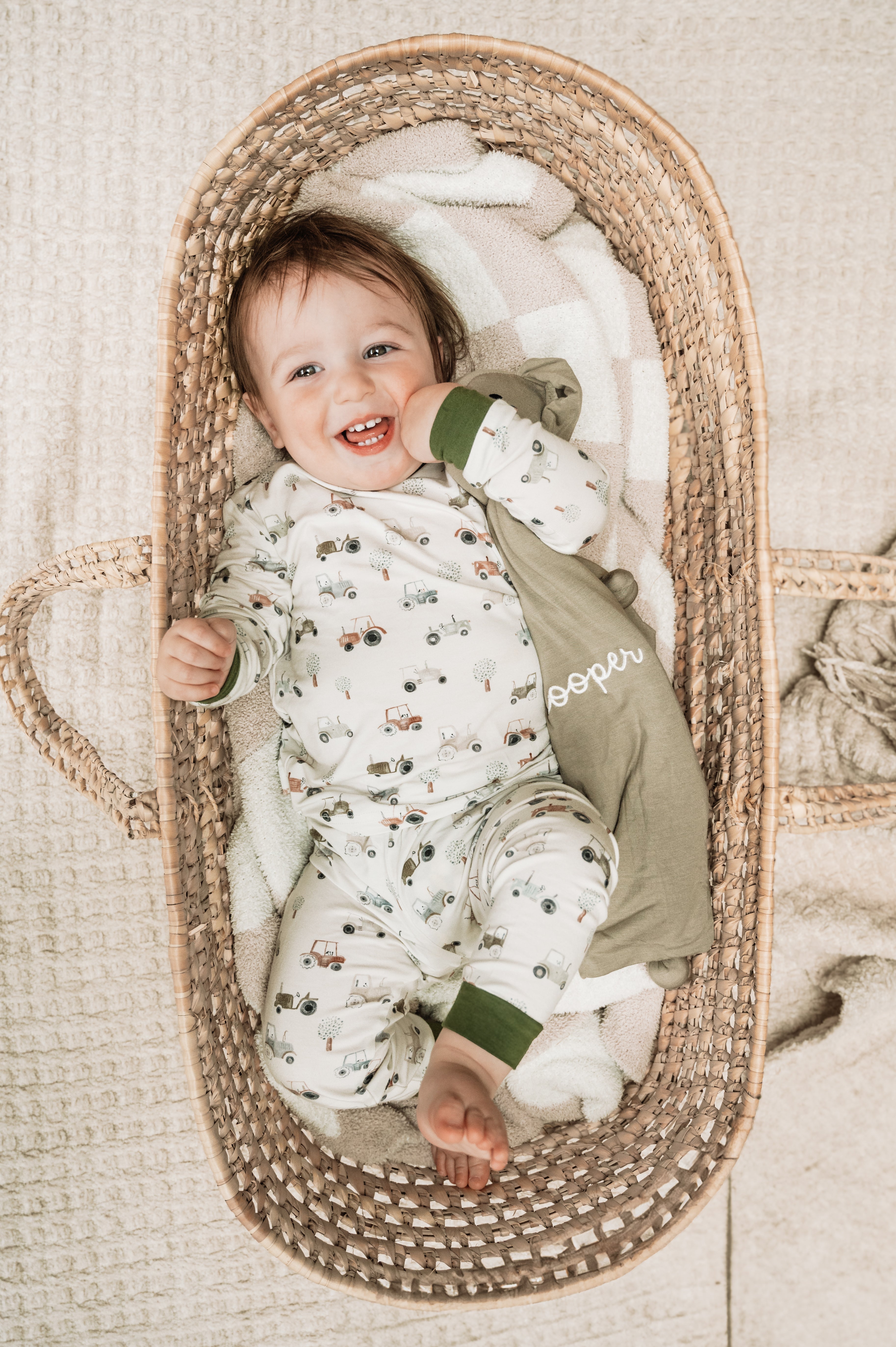 Tiny Tractors 2pc Bamboo Pajama Set
