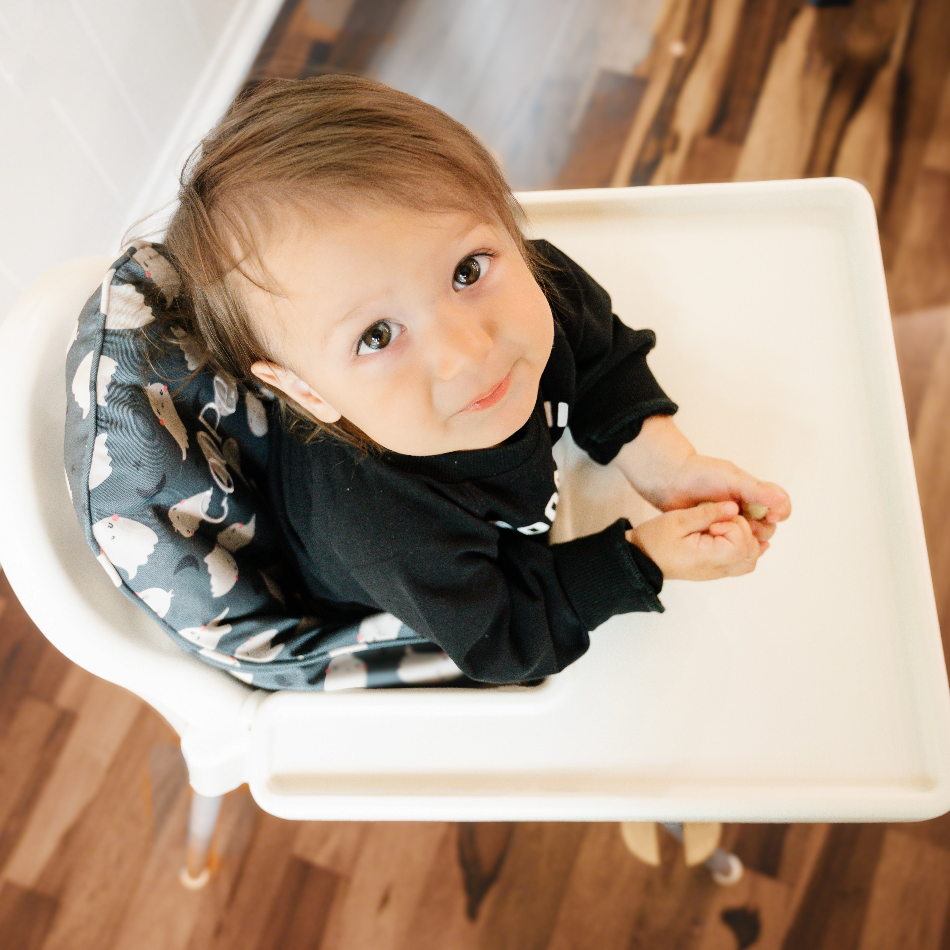 Black Ghost Print IKEA Antilop Cushion Cover - Optional Custom Embroidery!