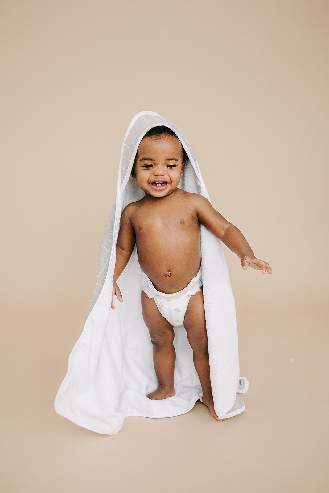 Desert Sage Muslin Hooded Towel Mebie Baby