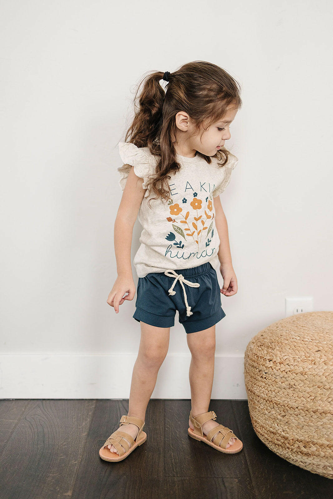 Be A Kind Human Ruffle Tee Mebie Baby