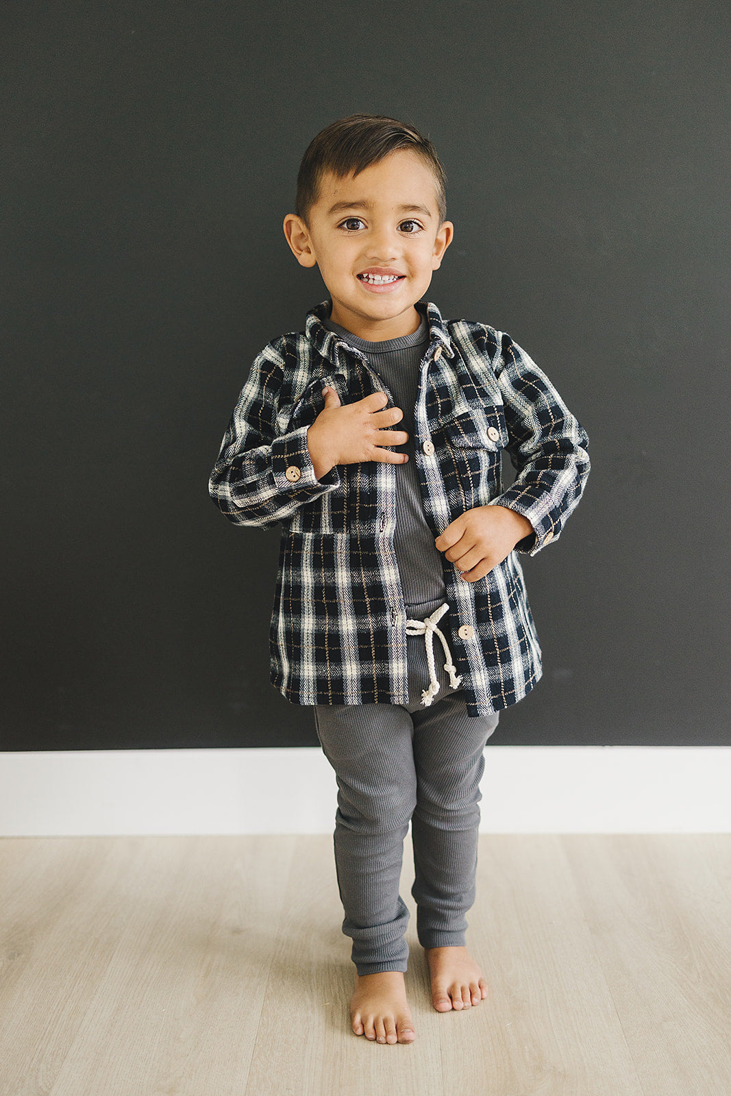 Flannel Shacket Mebie Baby