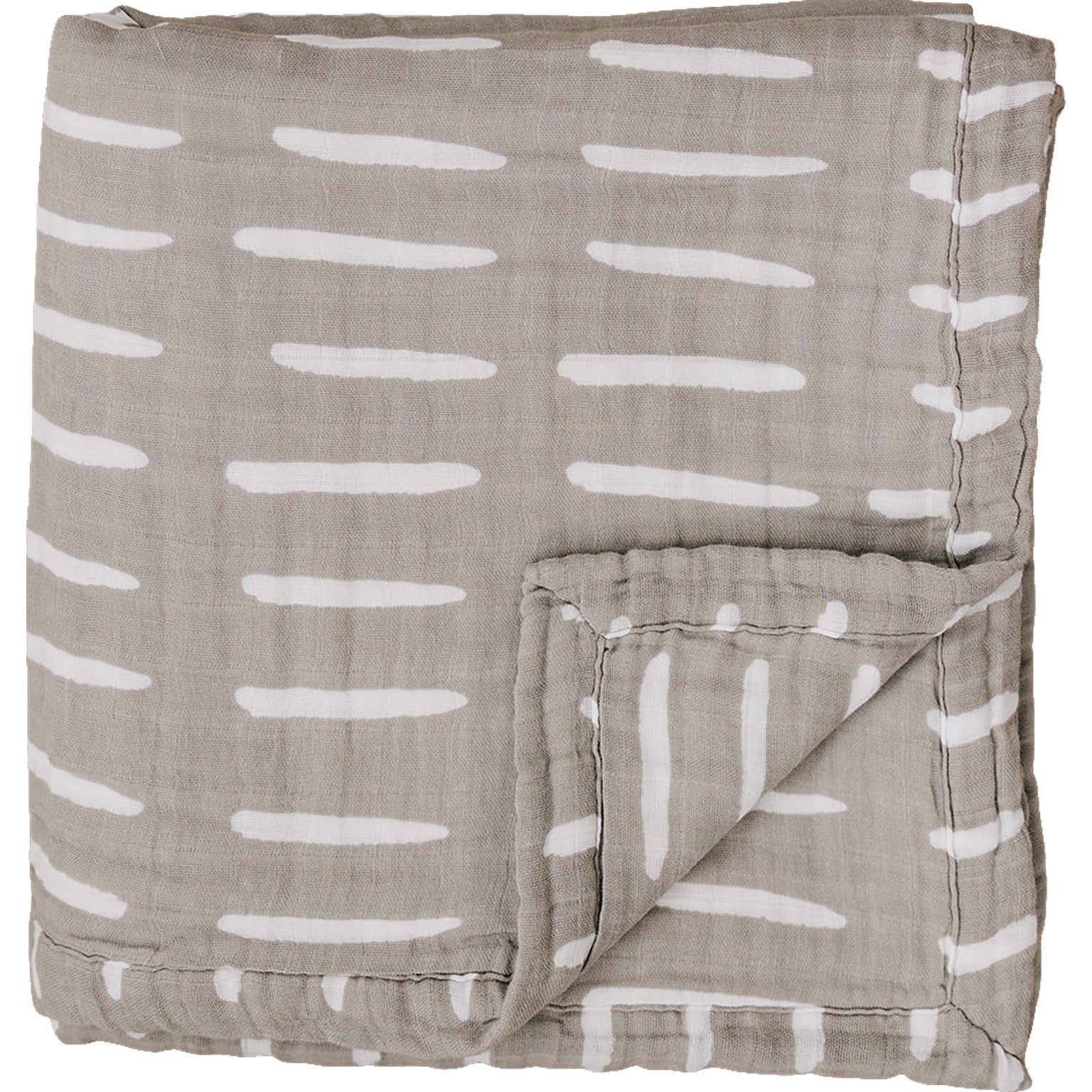 Grey Dash Muslin Quilt Mebie Baby