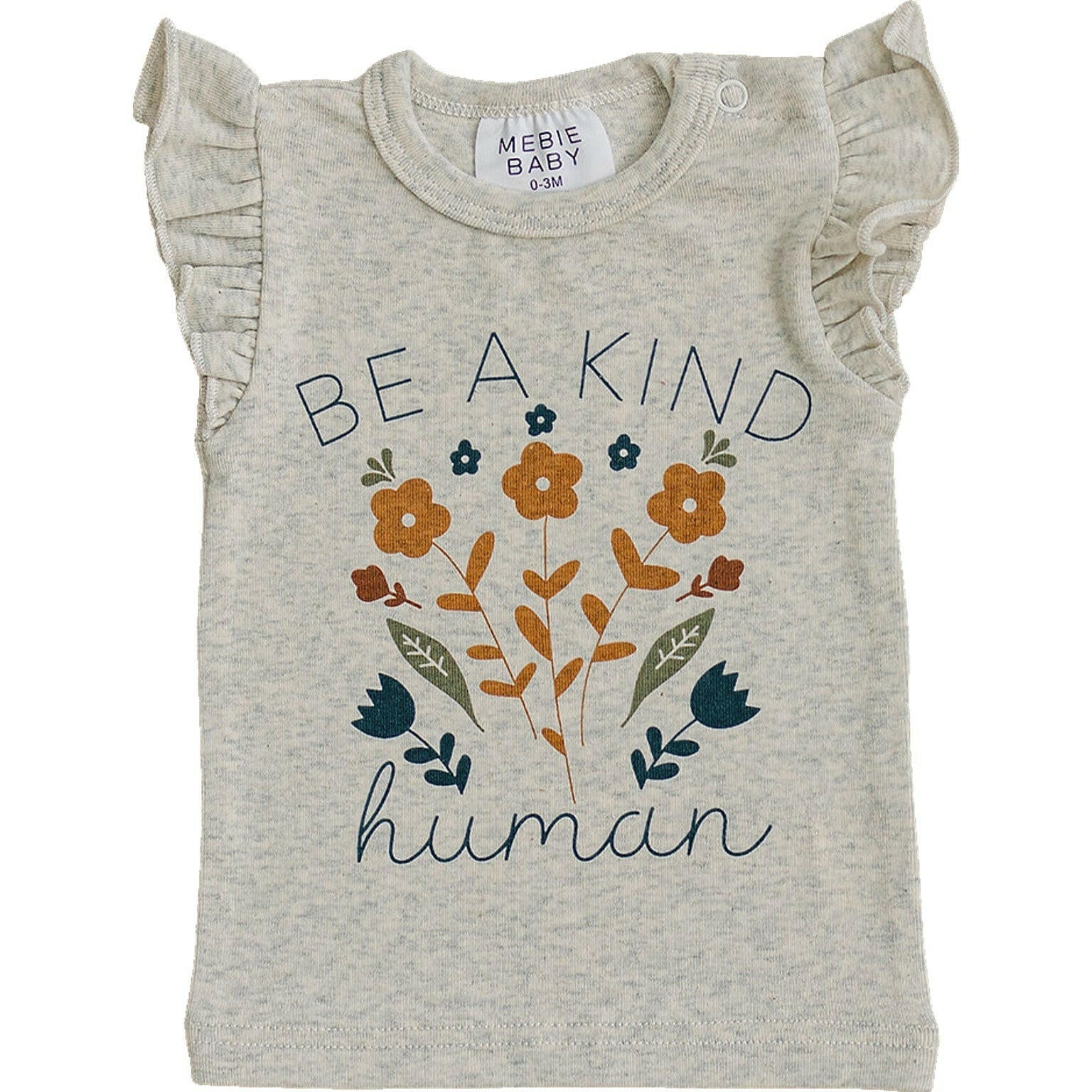Be A Kind Human Ruffle Tee Mebie Baby