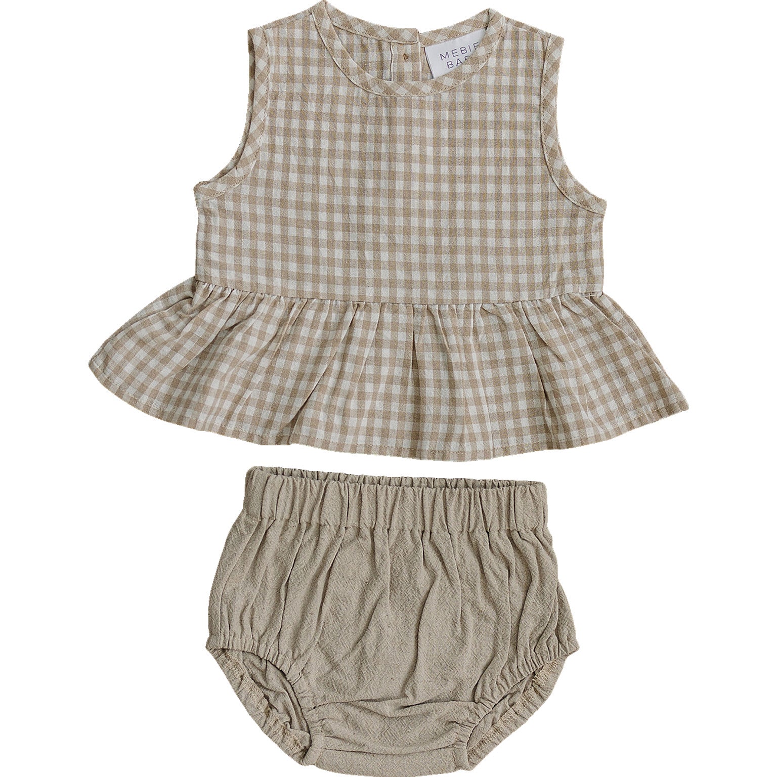 Gingham Peplum Set Mebie Baby