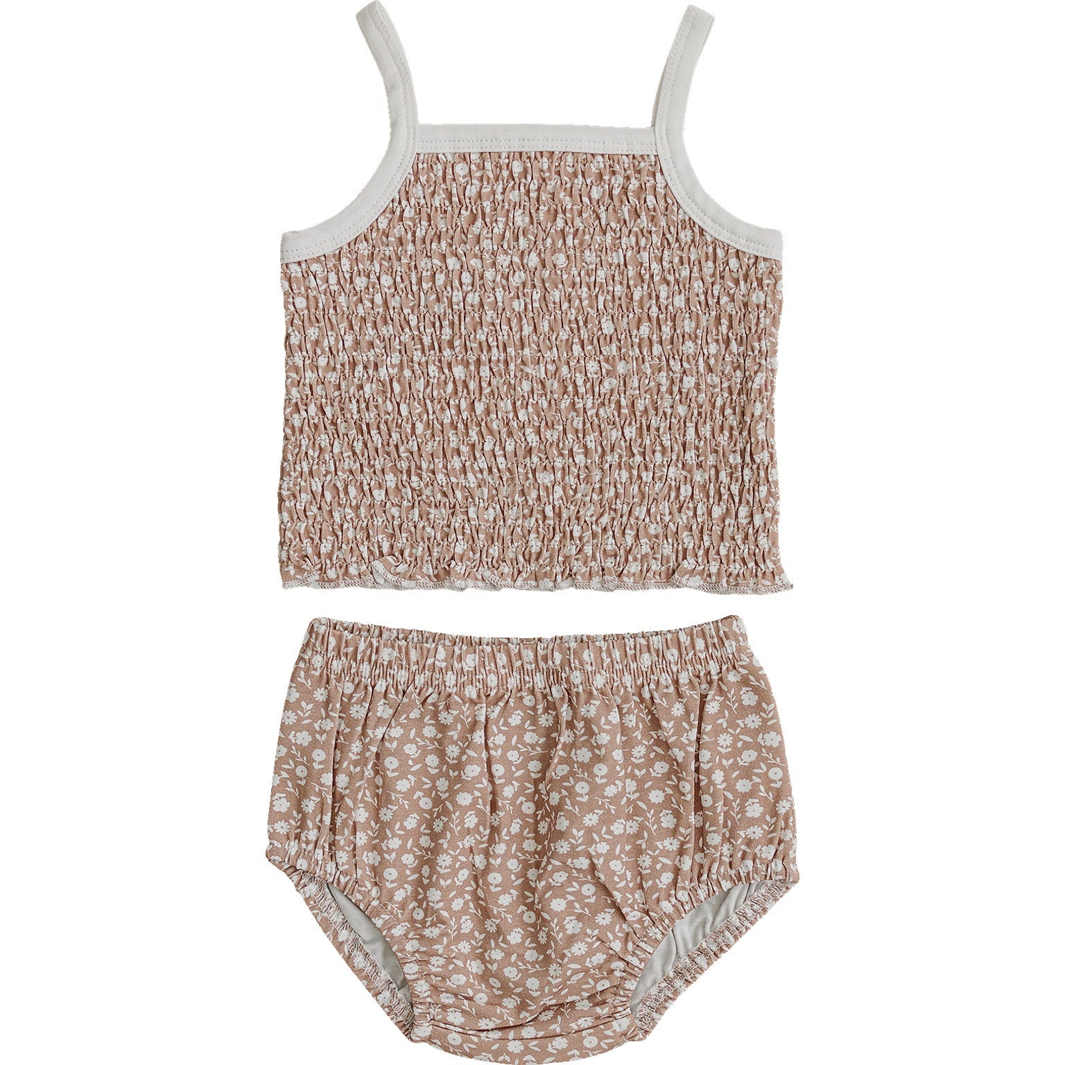 Ruched Floral Bloomer Set  Mebie Baby