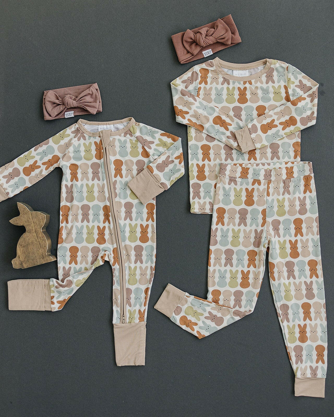Blush Bunny Bamboo Two-piece Cozy Set Mebie Baby