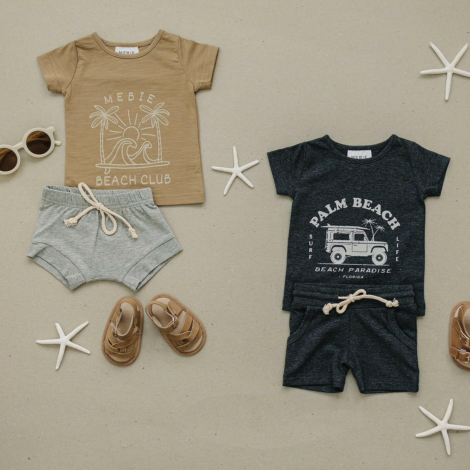 Charcoal Pocket Cotton Shorts Mebie Baby