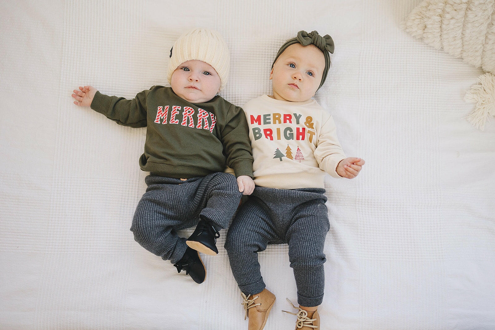 Cream Chunky Knit Beanie  Mebie Baby