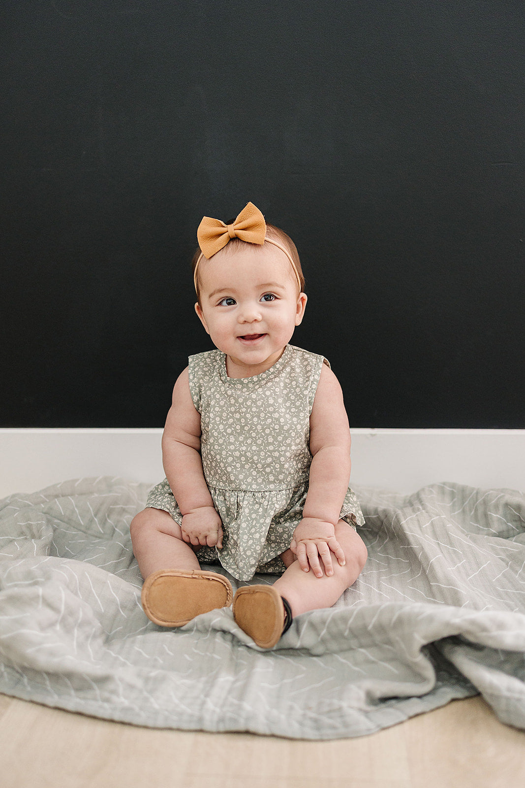 Light Green Floral Peplum Set Mebie Baby