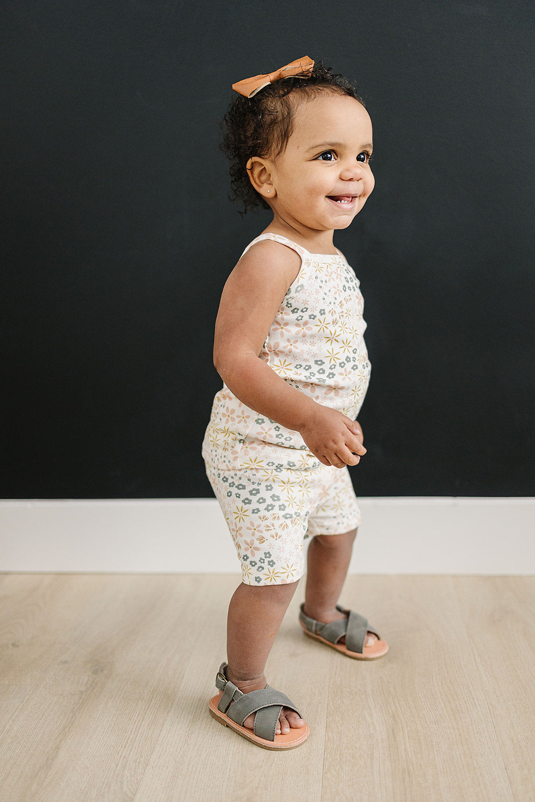 Spring Floral Tank + Biker Short Set Mebie Baby