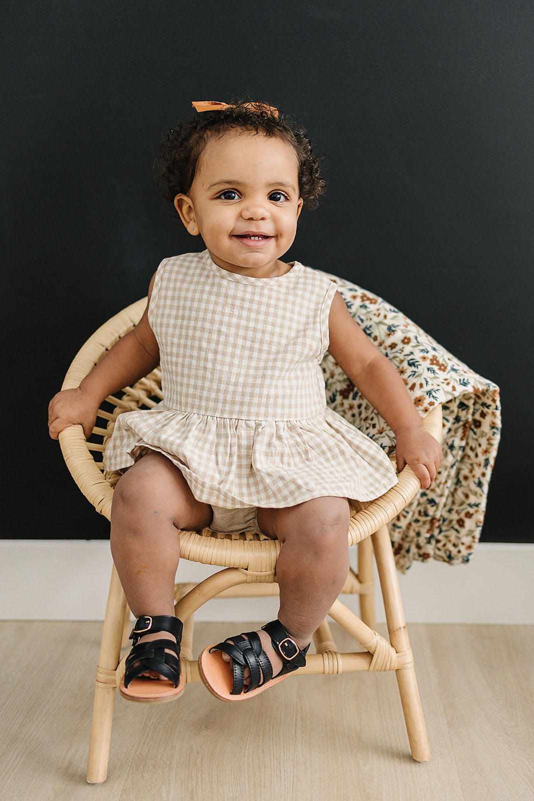 Gingham Peplum Set Mebie Baby
