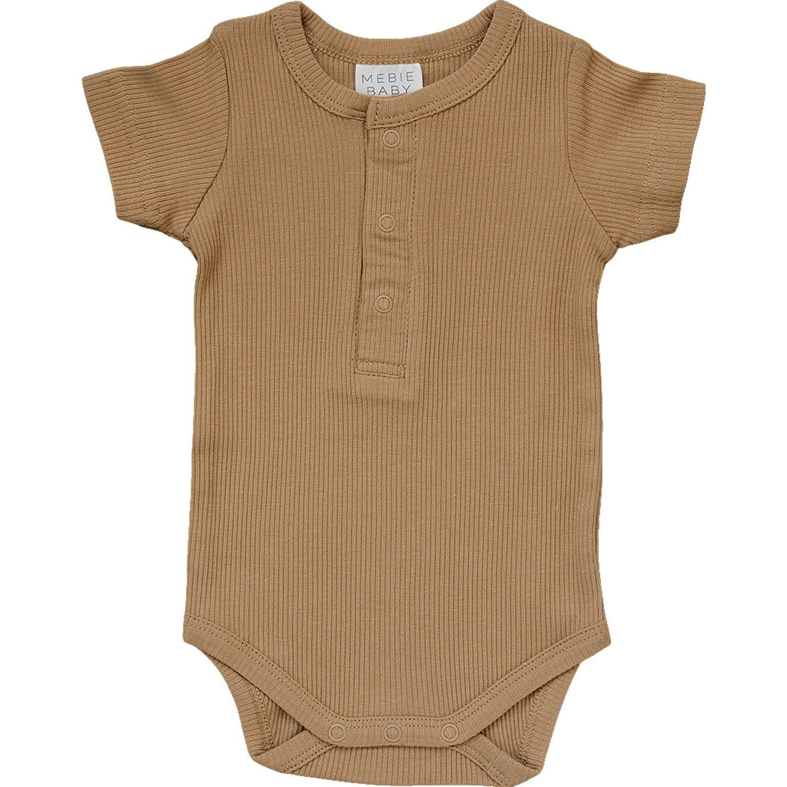 Cafe Organic Cotton Ribbed Snap Bodysuit Mebie Baby