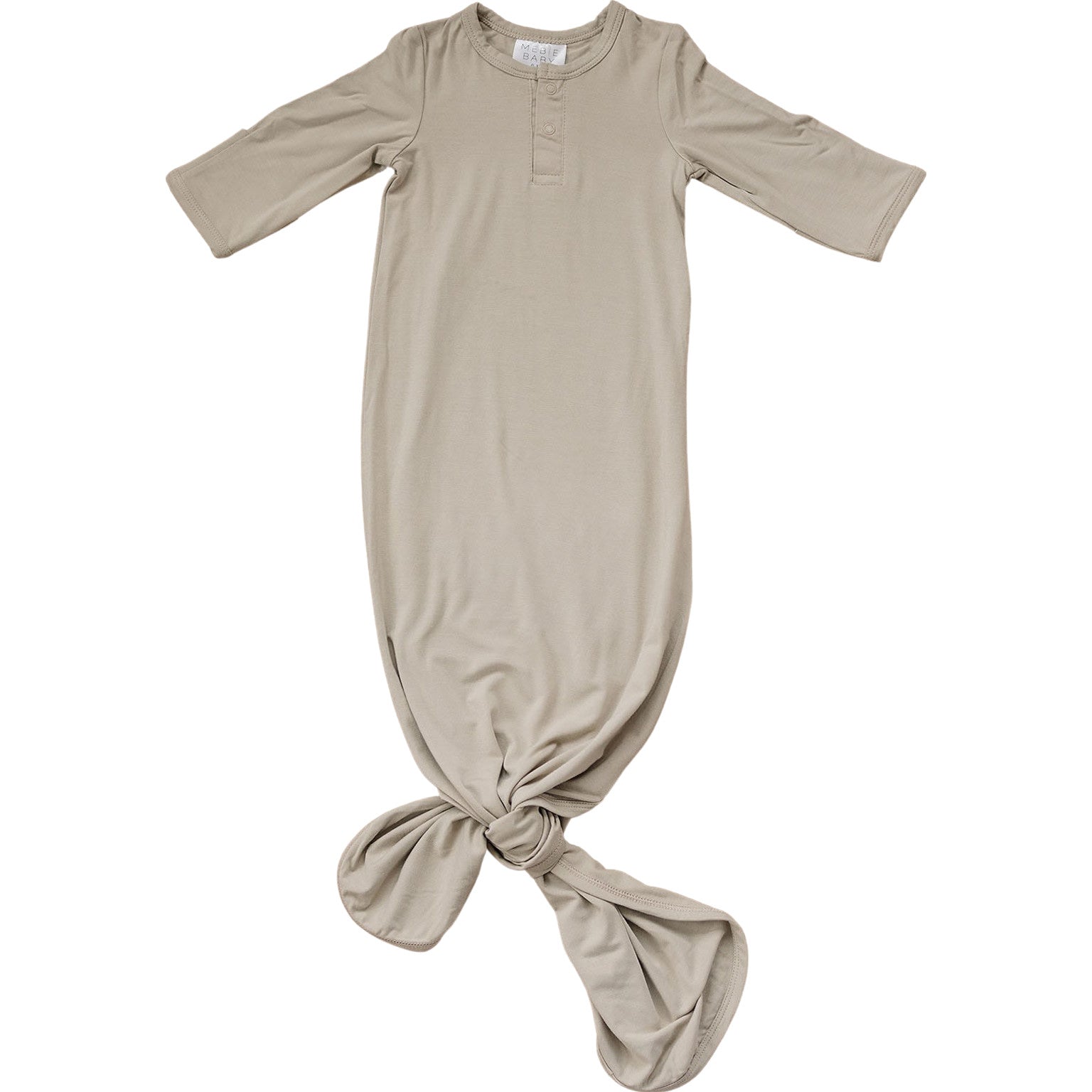 Oatmeal Bamboo Knot Gown Mebie Baby