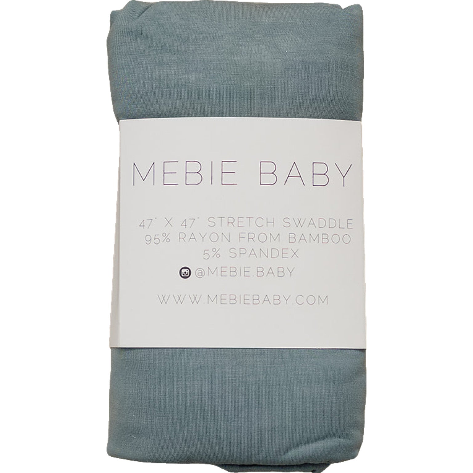 Dusty Blue Bamboo Stretch Swaddle Mebie Baby