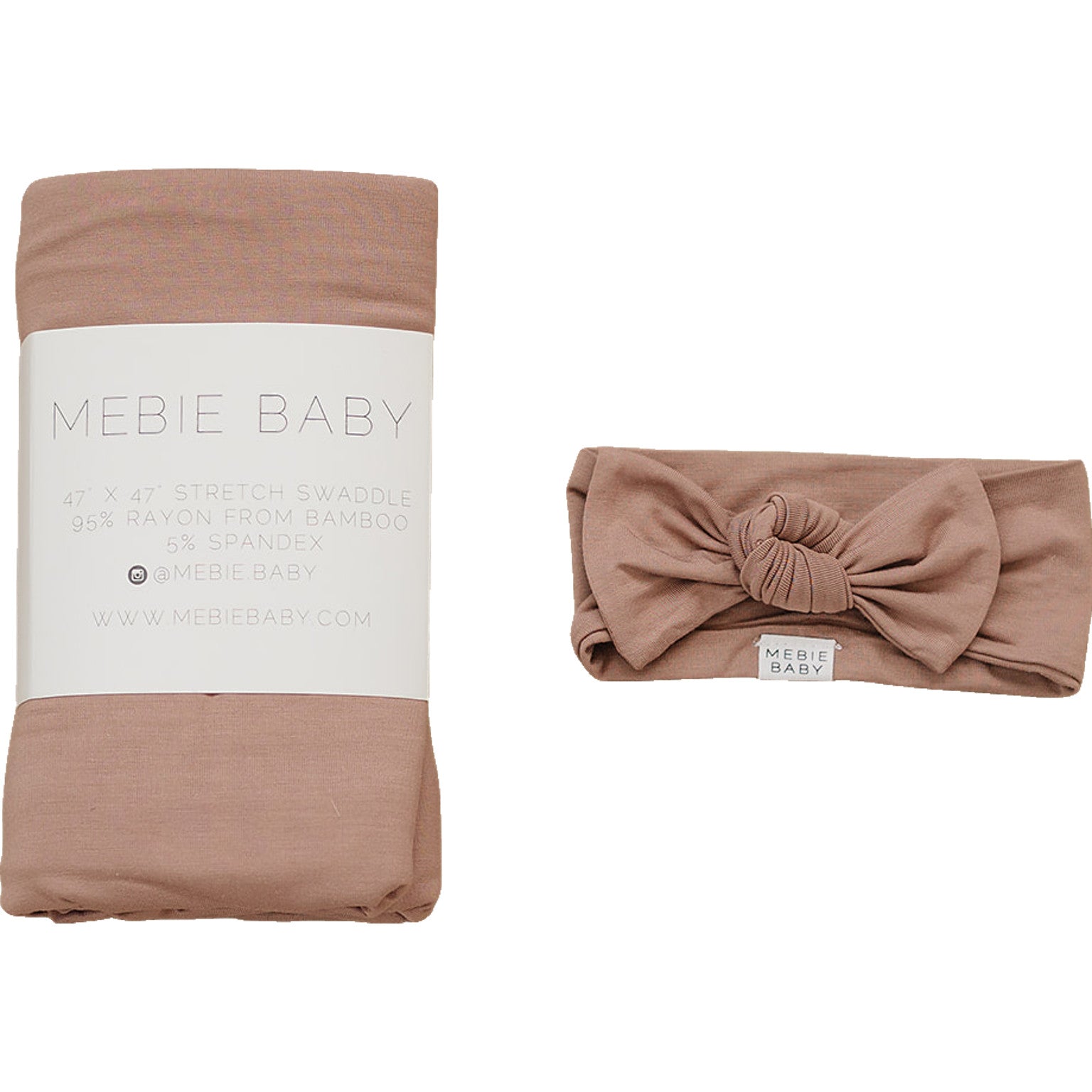 Dusty Rose Bamboo Head Wrap Set Mebie Baby
