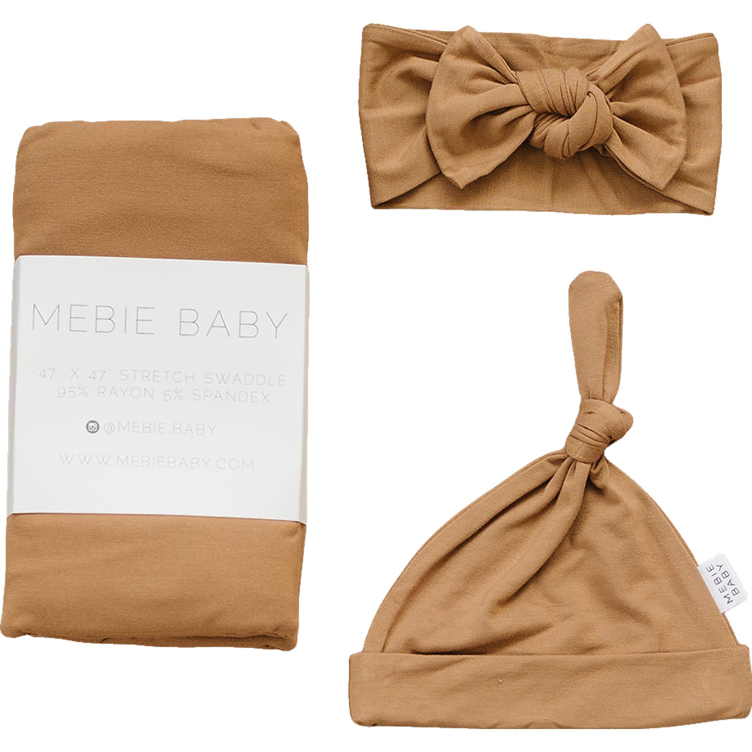 Mustard Bamboo Hat OR Head Wrap Set Mebie Baby