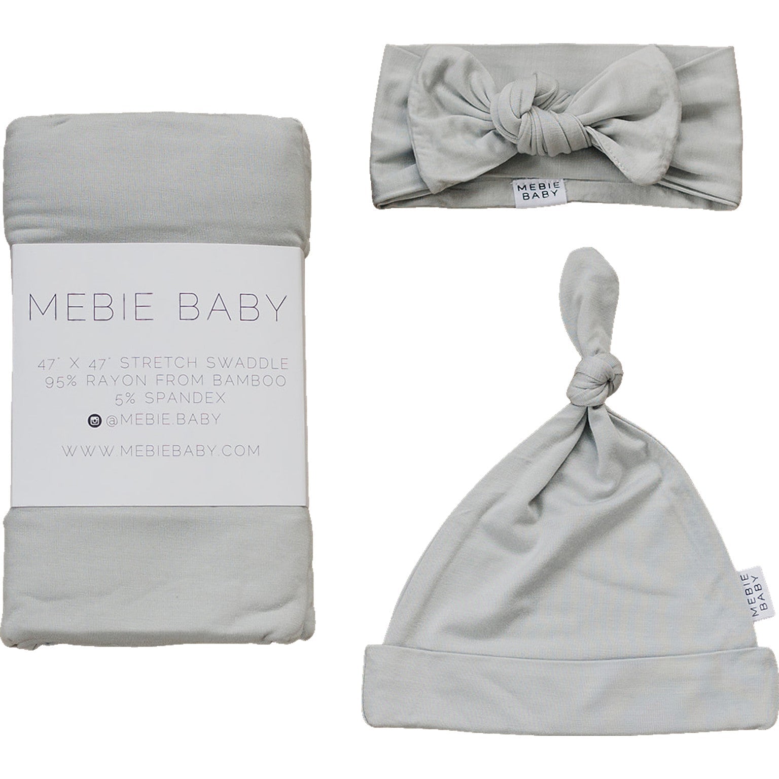 Stone Bamboo Hat OR Head Wrap Set Mebie Baby