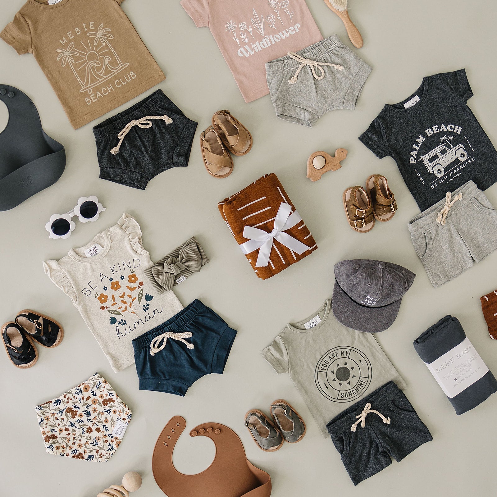 Heather Grey Pocket Cotton Shorts Mebie Baby