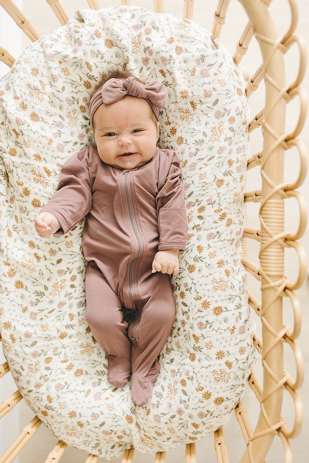 Plum Bamboo Zipper Mebie Baby