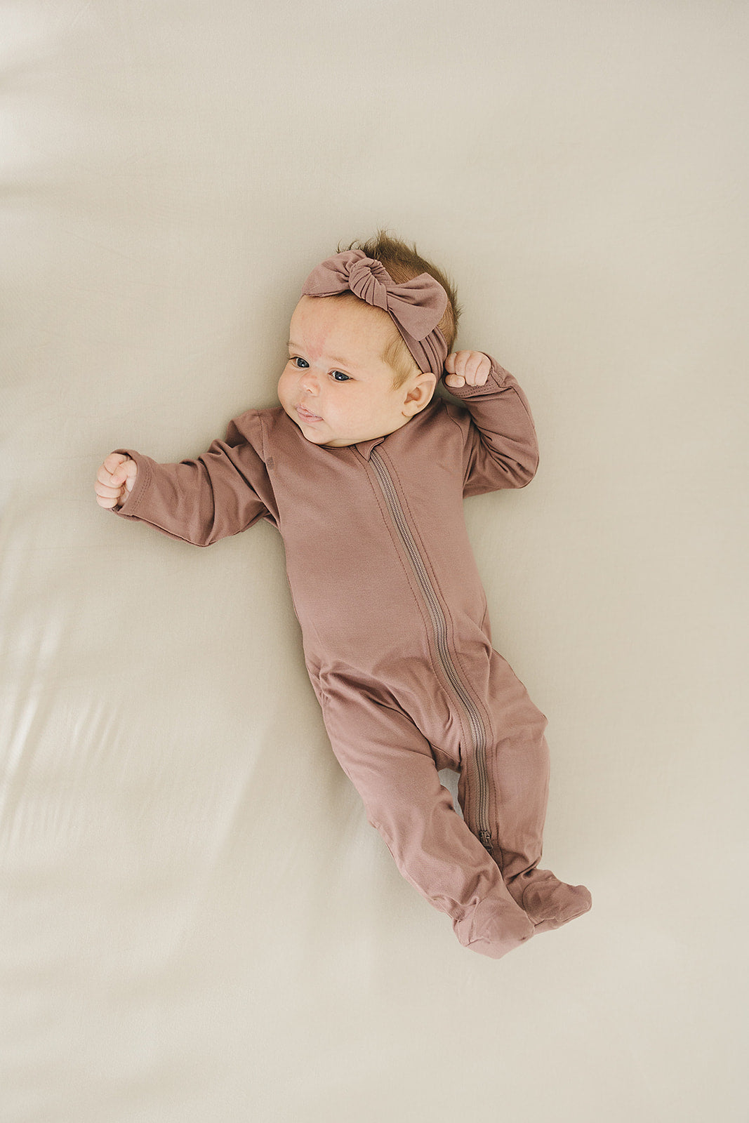 Plum Bamboo Zipper Mebie Baby