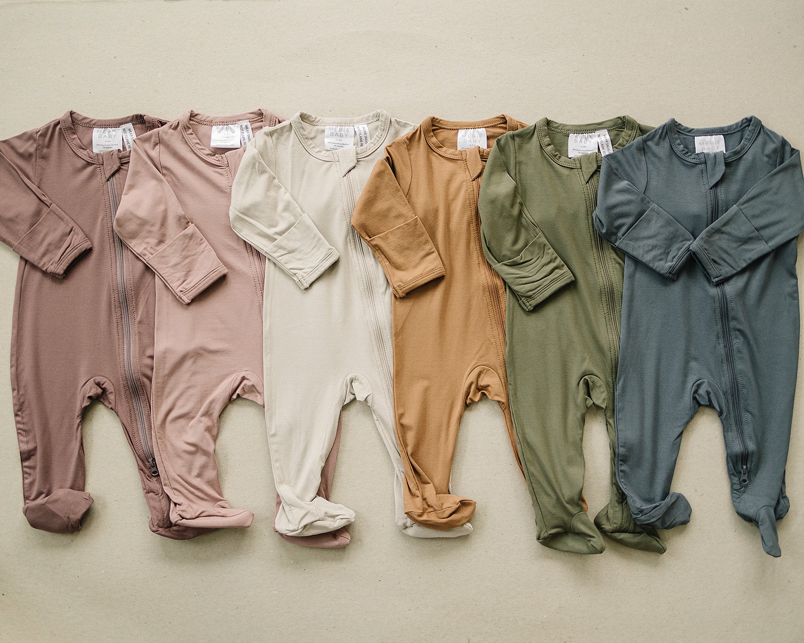 Plum Bamboo Zipper Mebie Baby