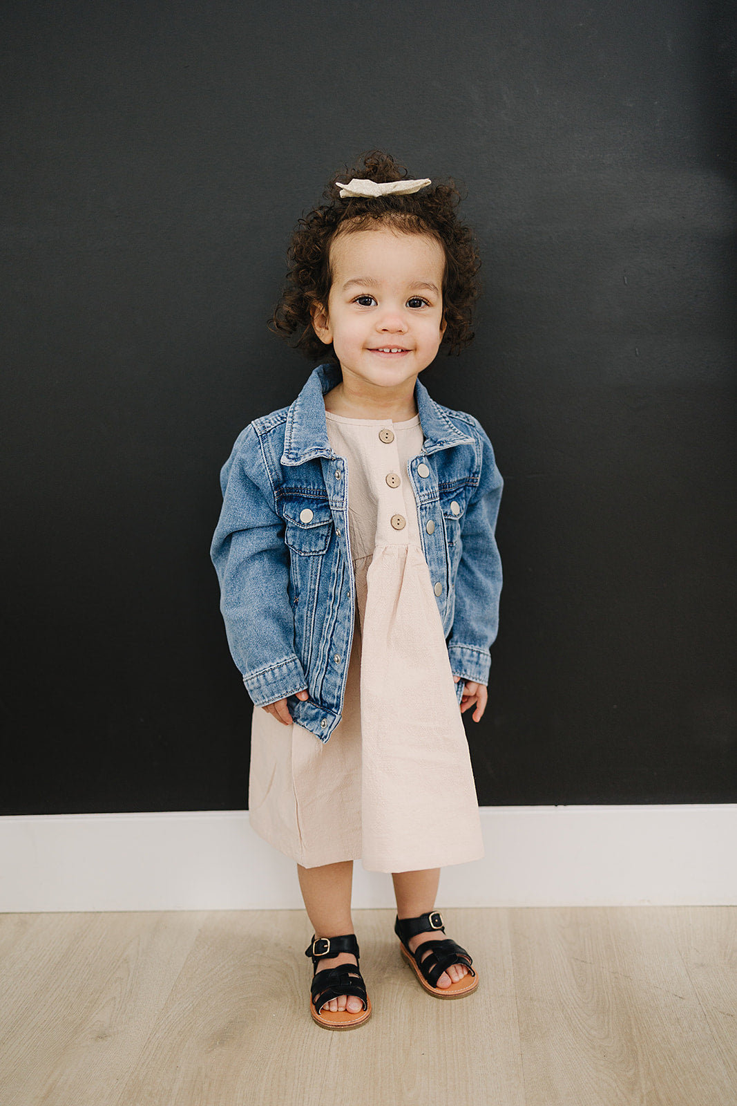 Oatmeal Linen Cotton Dress Mebie Baby