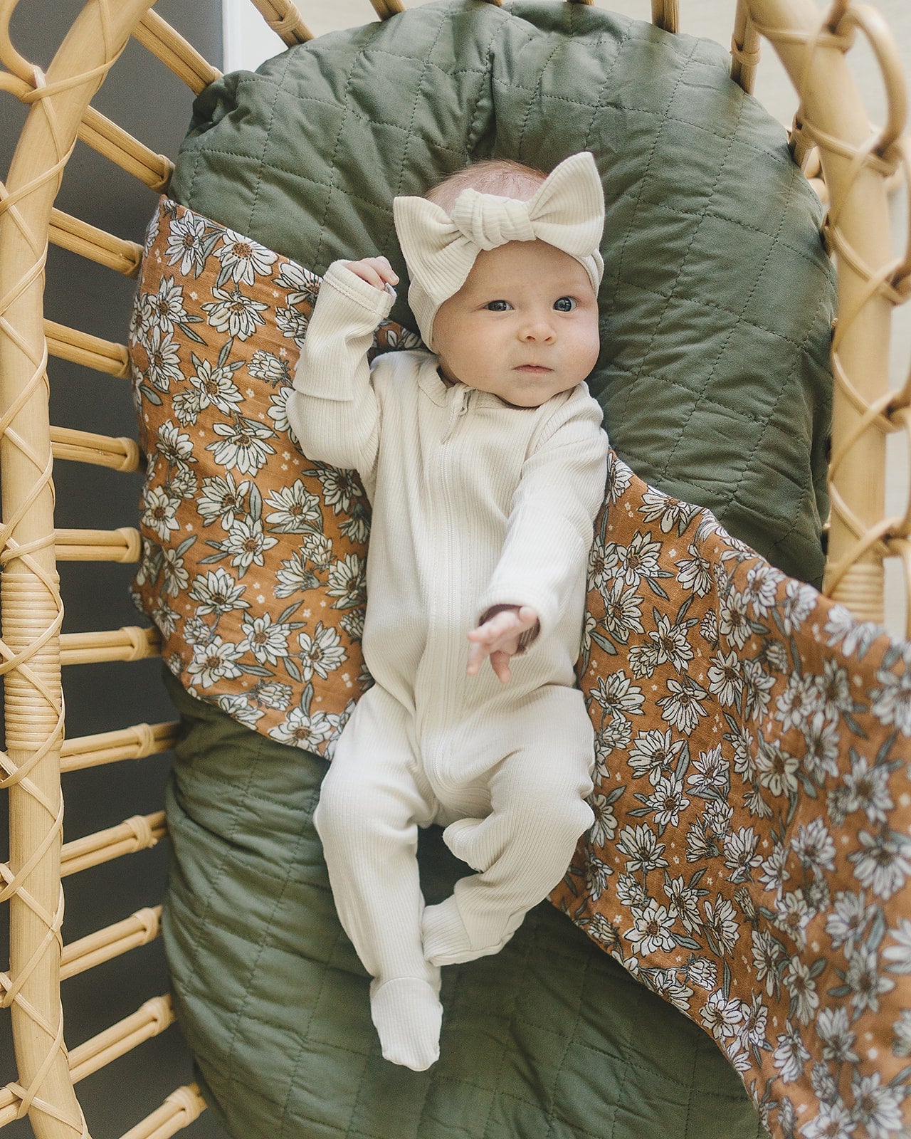 Olive Bamboo Quilt Mebie Baby