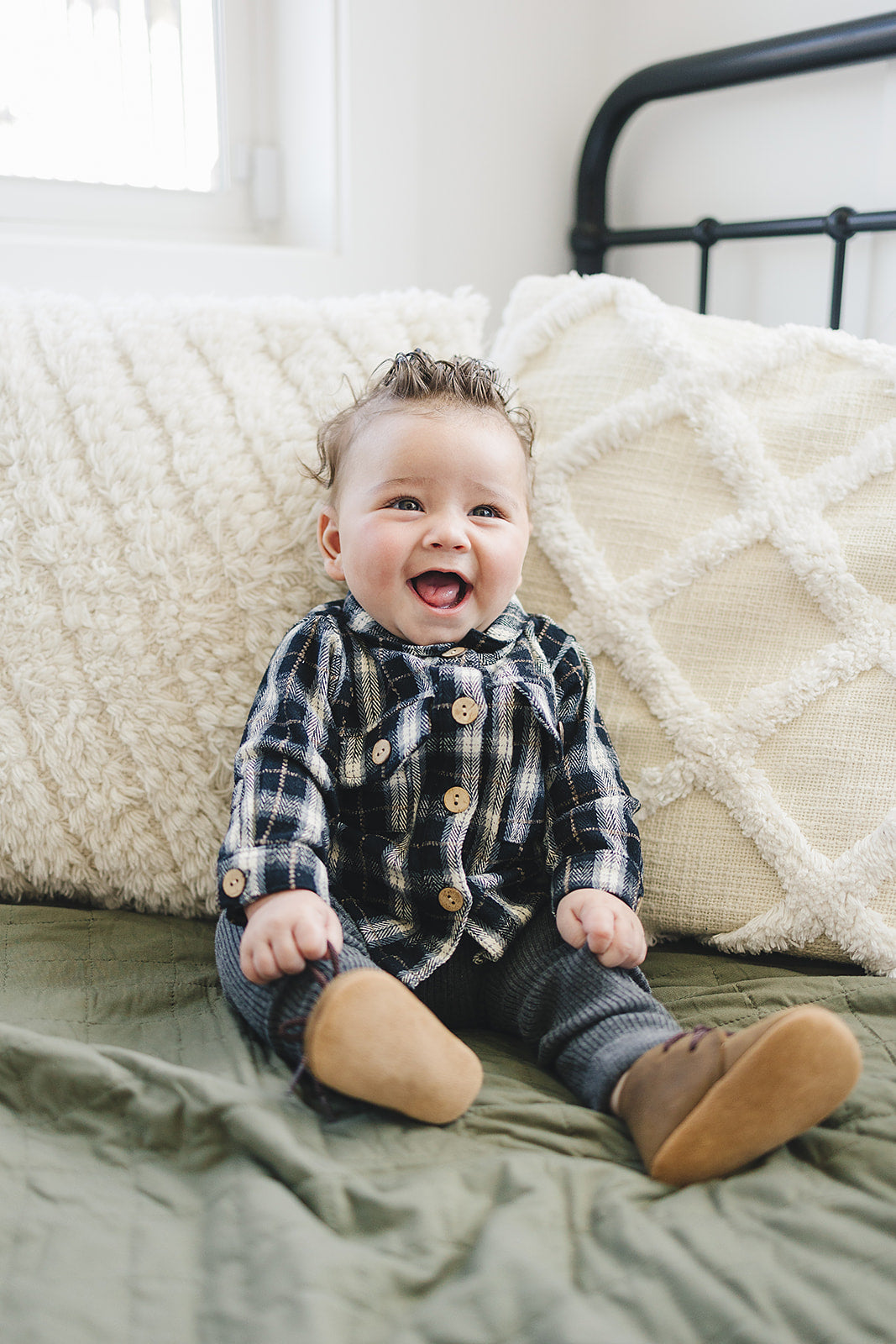 Flannel Shacket Mebie Baby