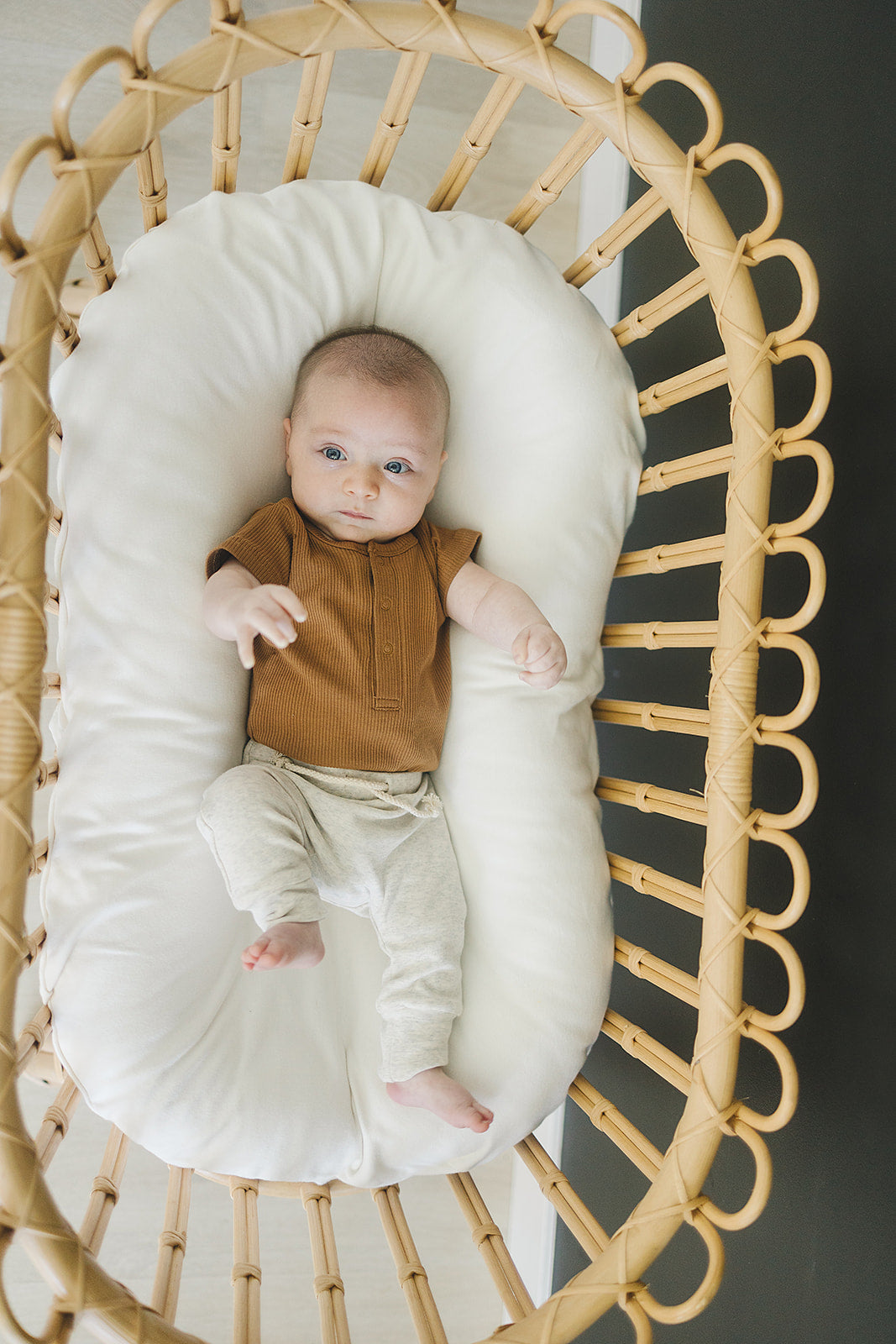 Oatmeal Cotton Joggers Mebie Baby