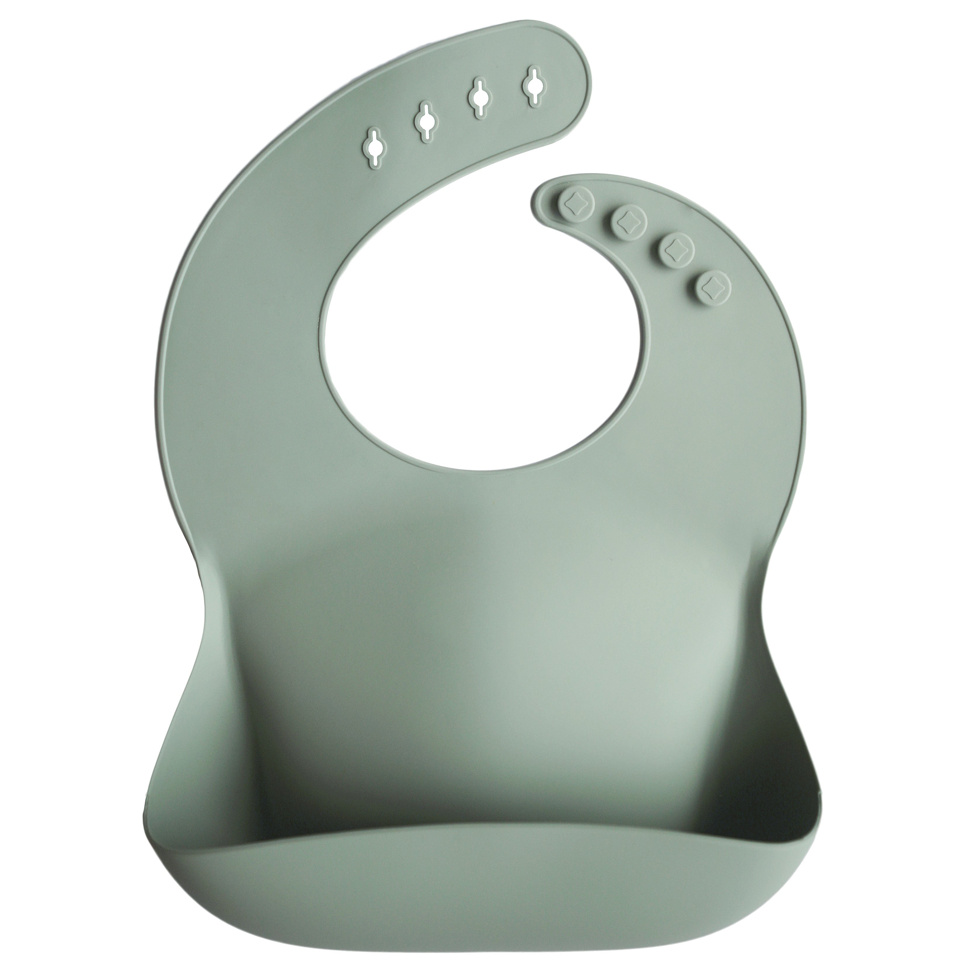 Silicone Baby Bib Silicone Bib Mushie Cambridge Blue