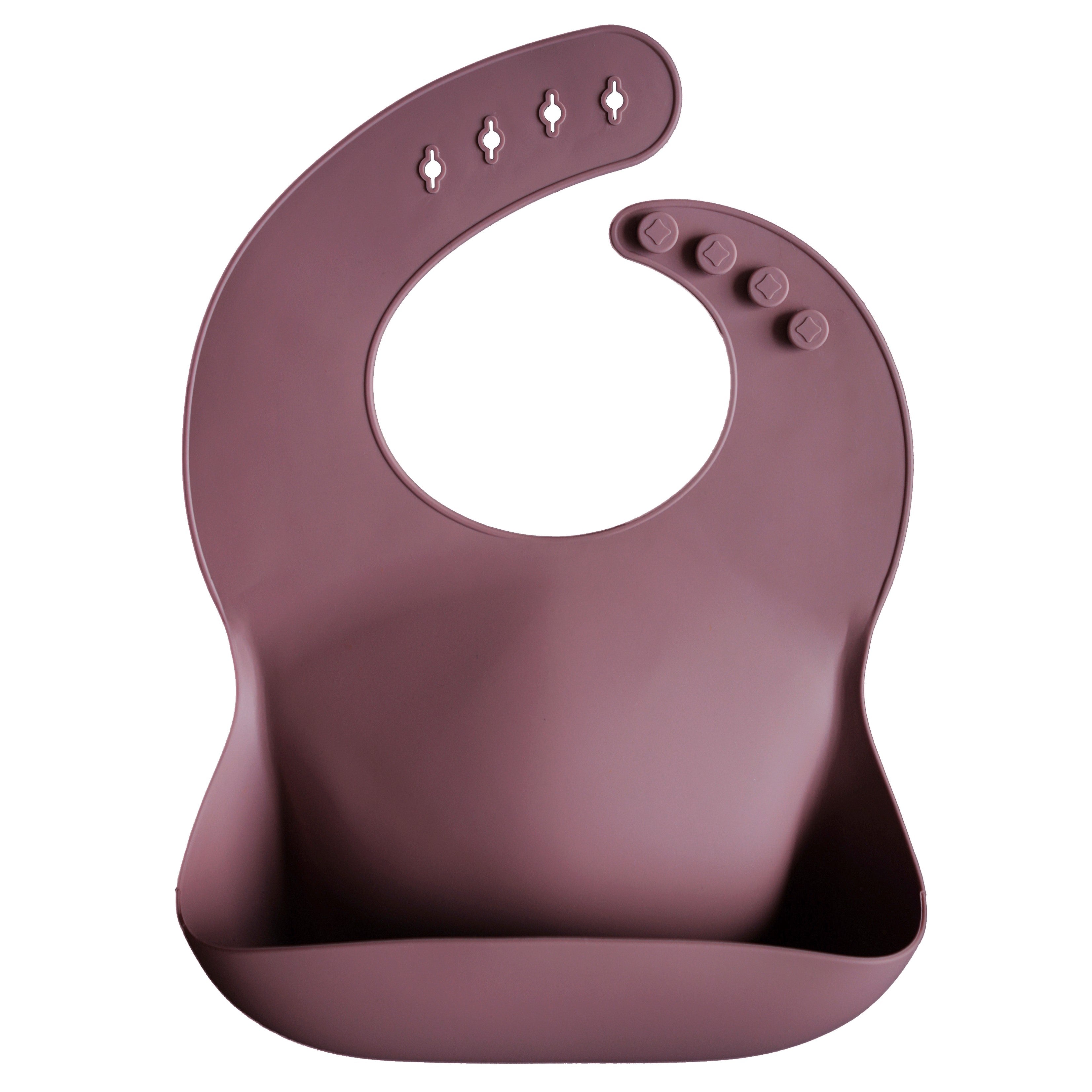 Silicone Baby Bib Silicone Bib Mushie Dusty Rose