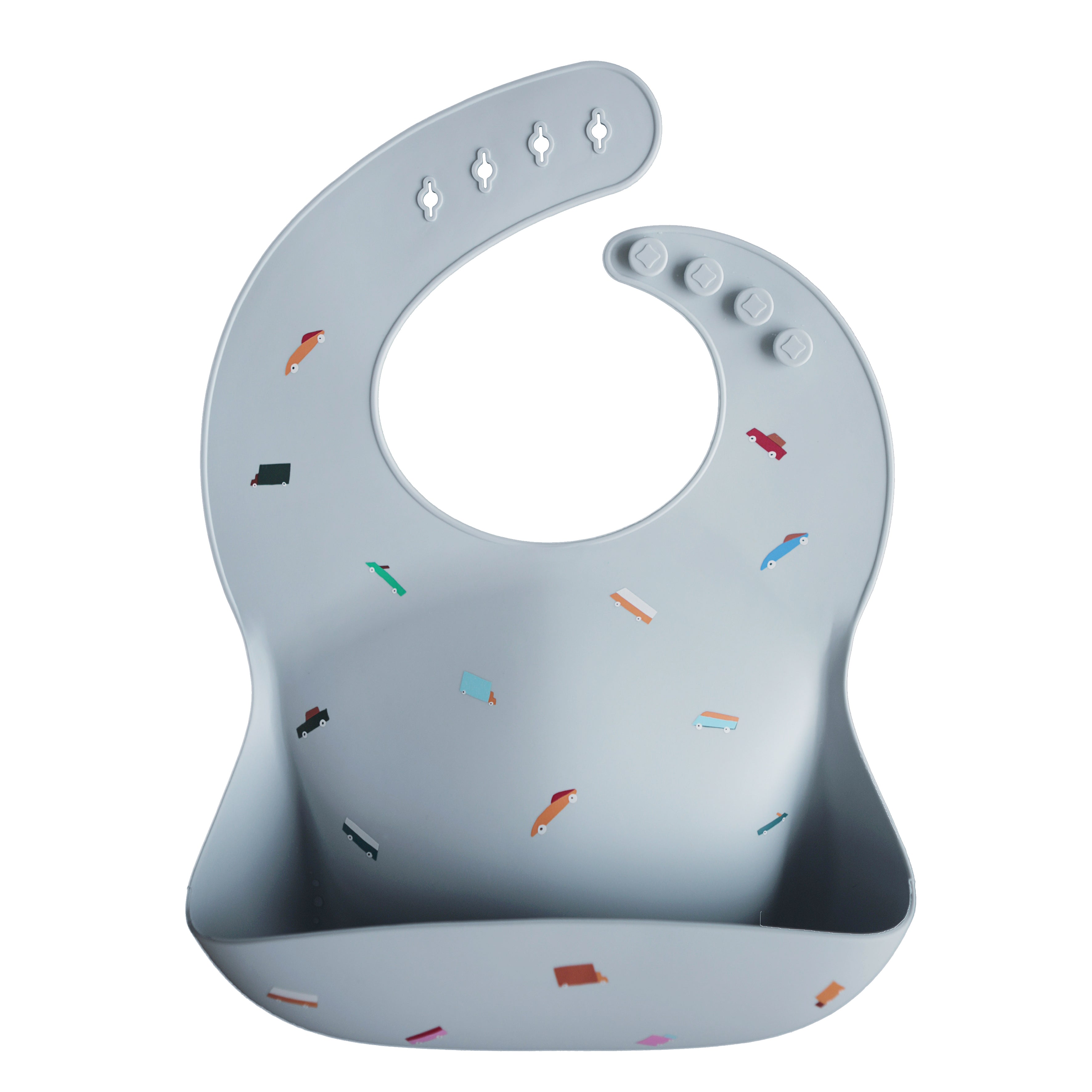 Silicone Baby Bib Silicone Bib Mushie Retro Cars