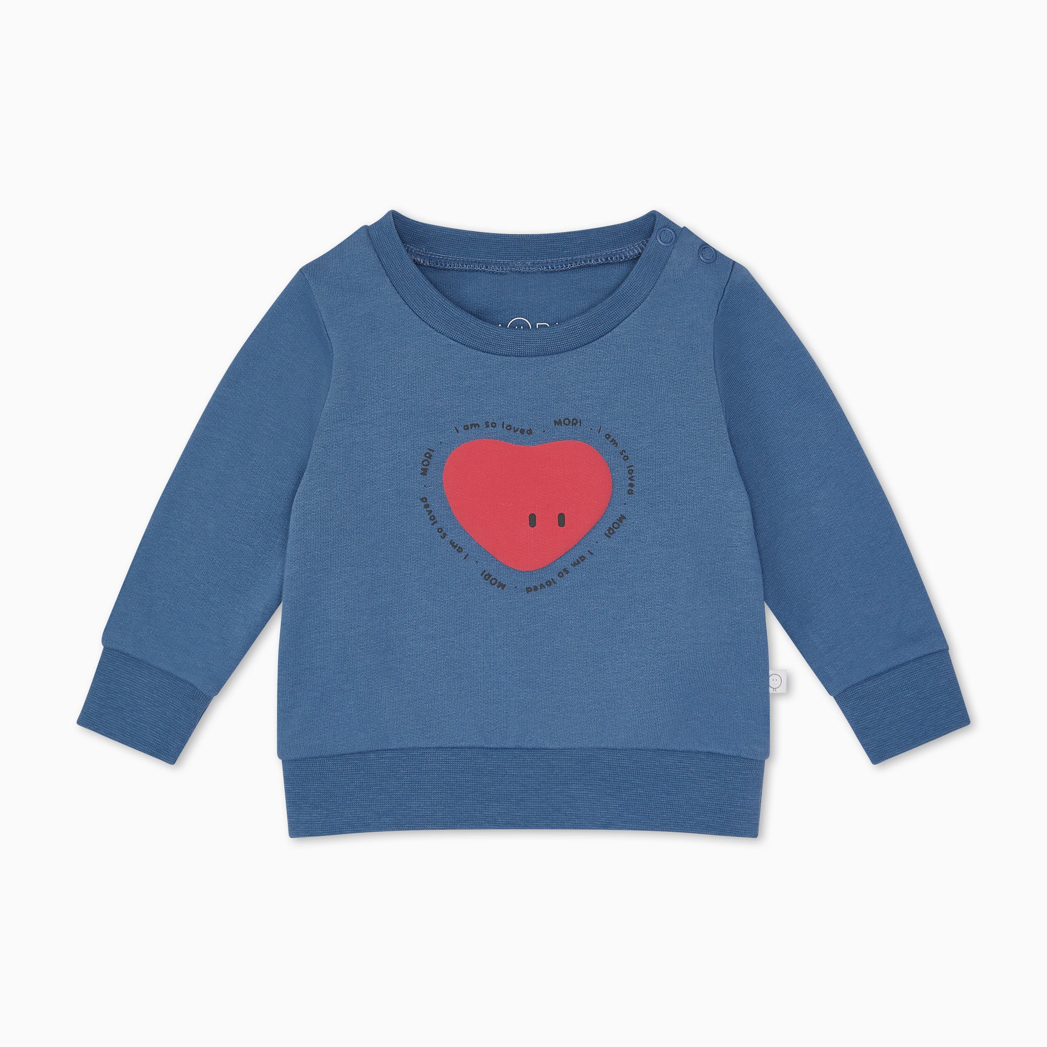 Heart Puff Print Sweatshirt - Hearts & Navy