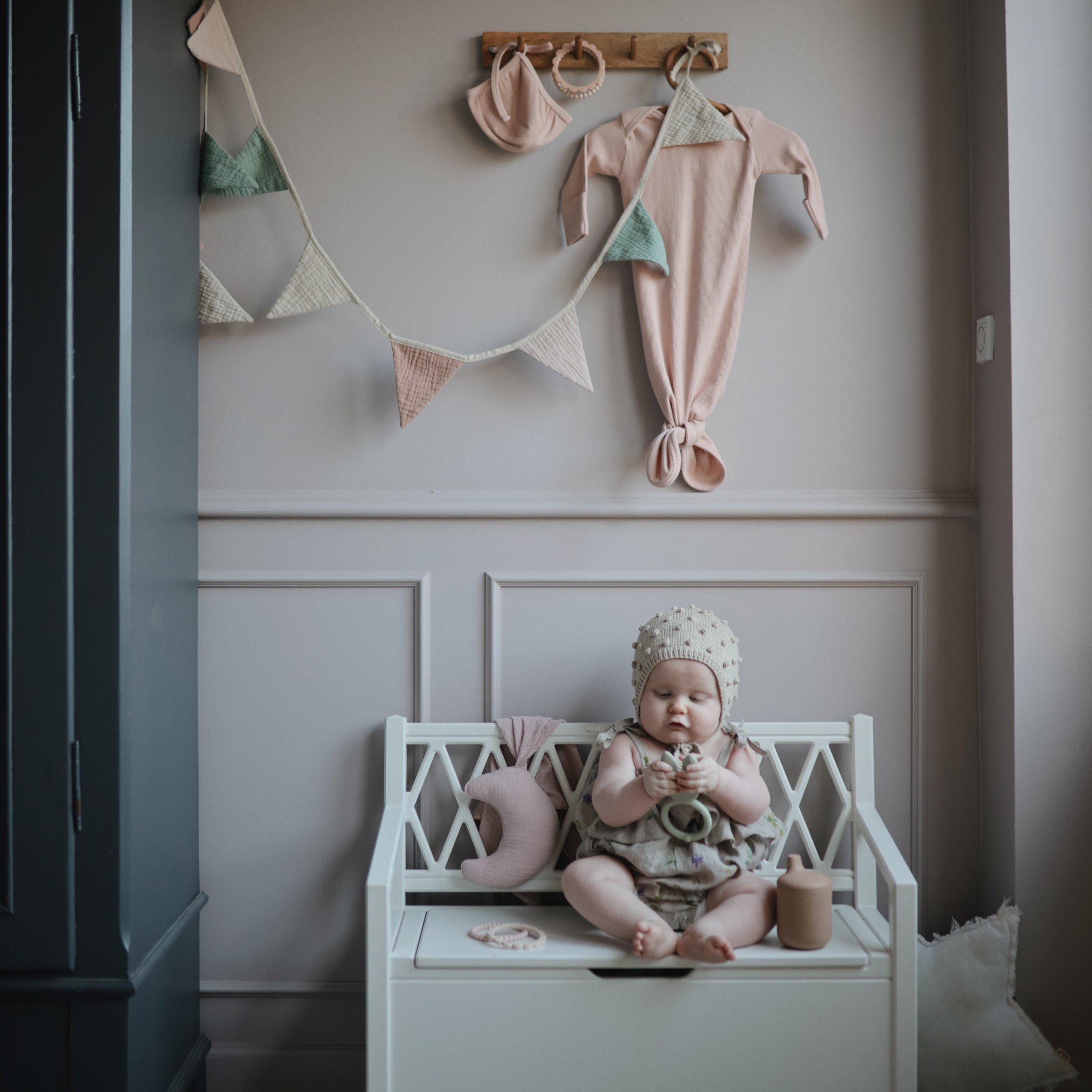 Moon Lovey Blanket blankets Mushie