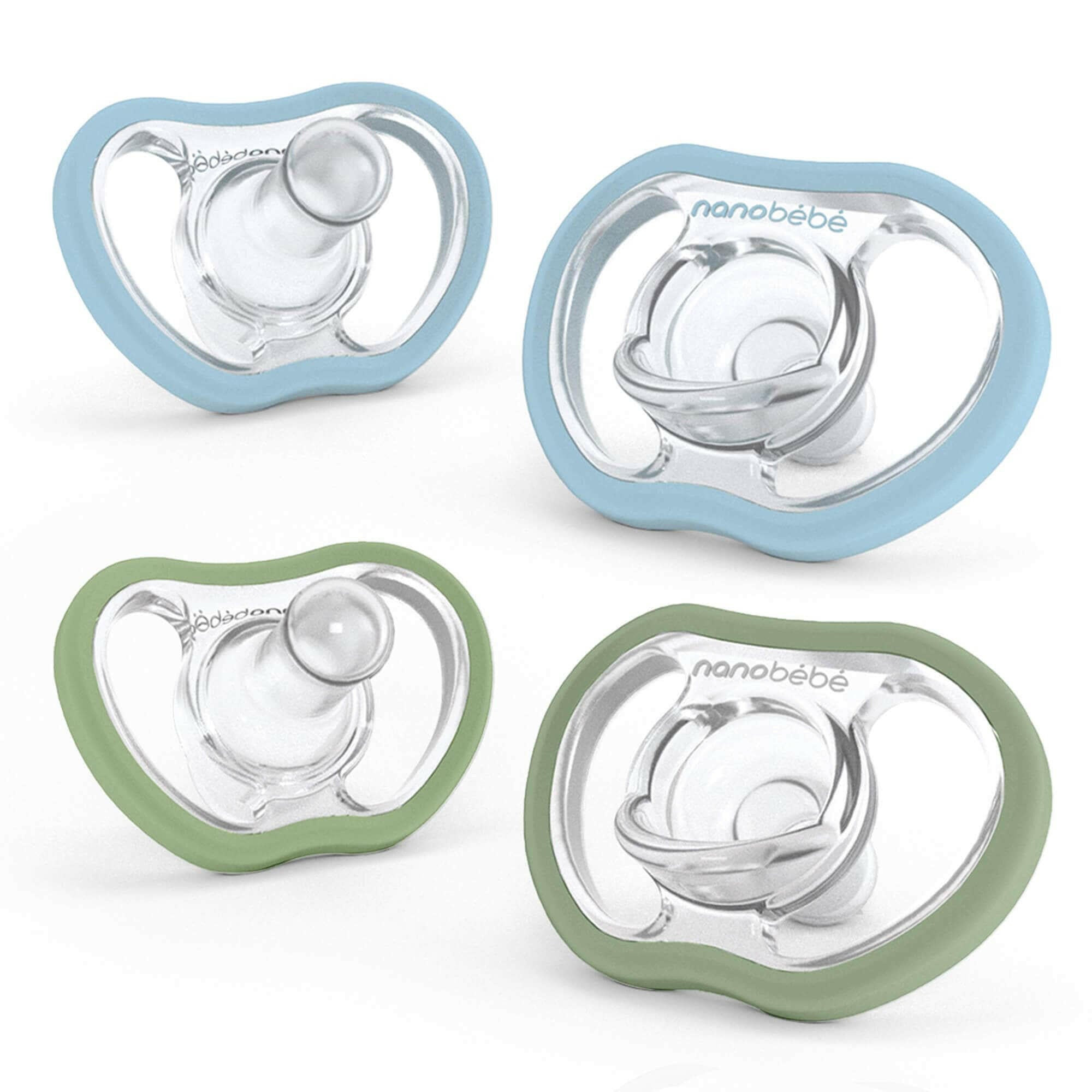Limited-Edition Sky Blue Pacifier Pacifiers & Teethers Nanobébé US 4m+ Active 4pk Sky & Sage