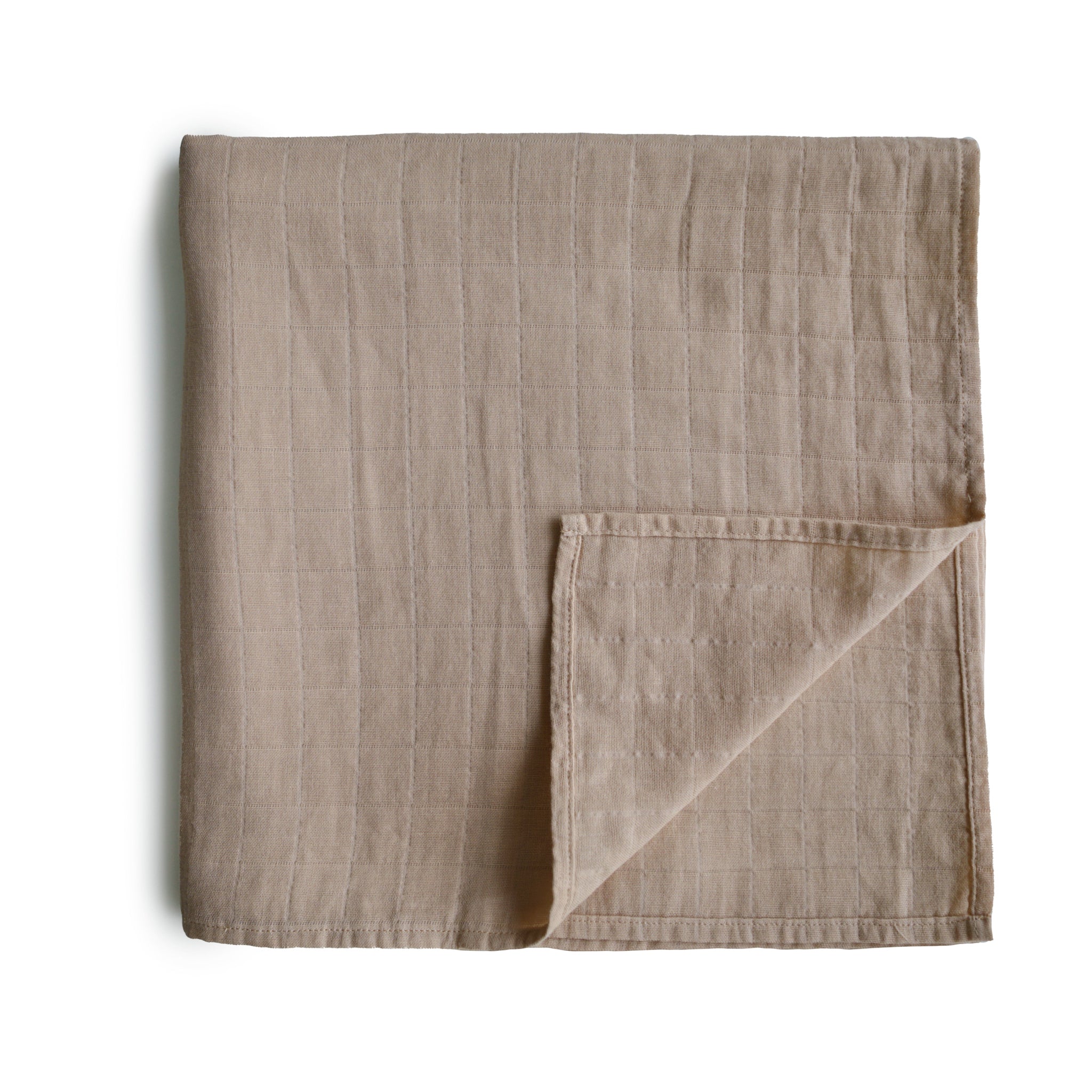 Organic Cotton Muslin Swaddle Blanket Swaddle Mushie Natural