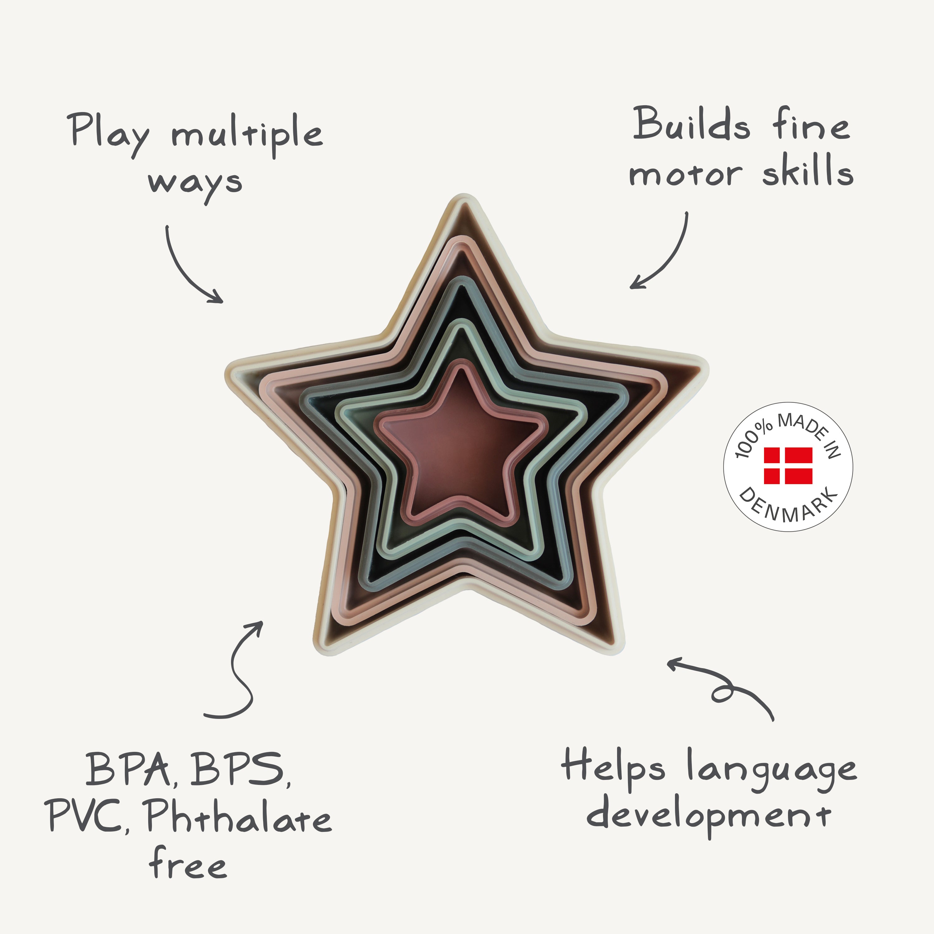 Nesting Stars Toy toys Mushie