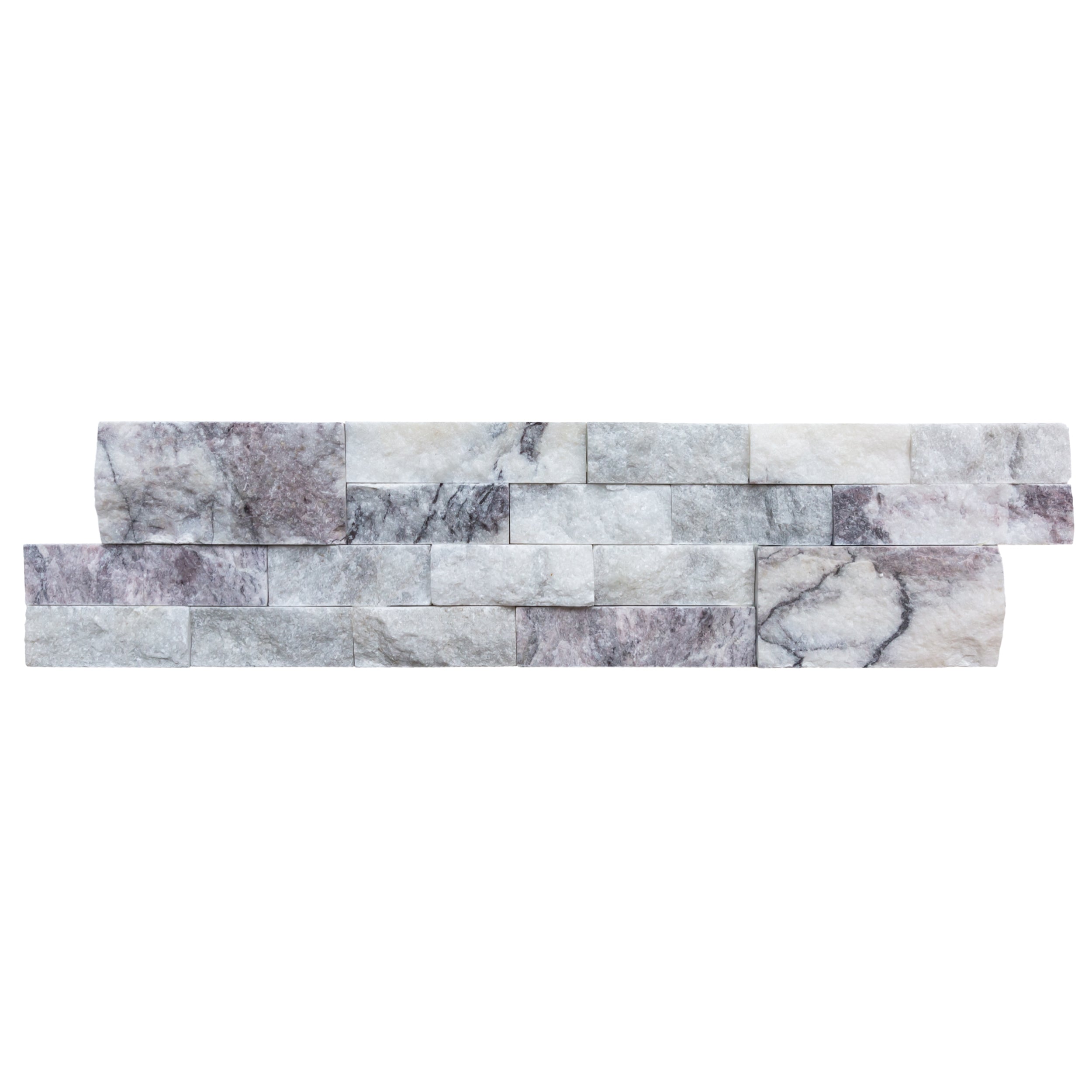 New York Ledger 3D Panel 6"x24" Natural Marble Wall Tile - Belair Collection
