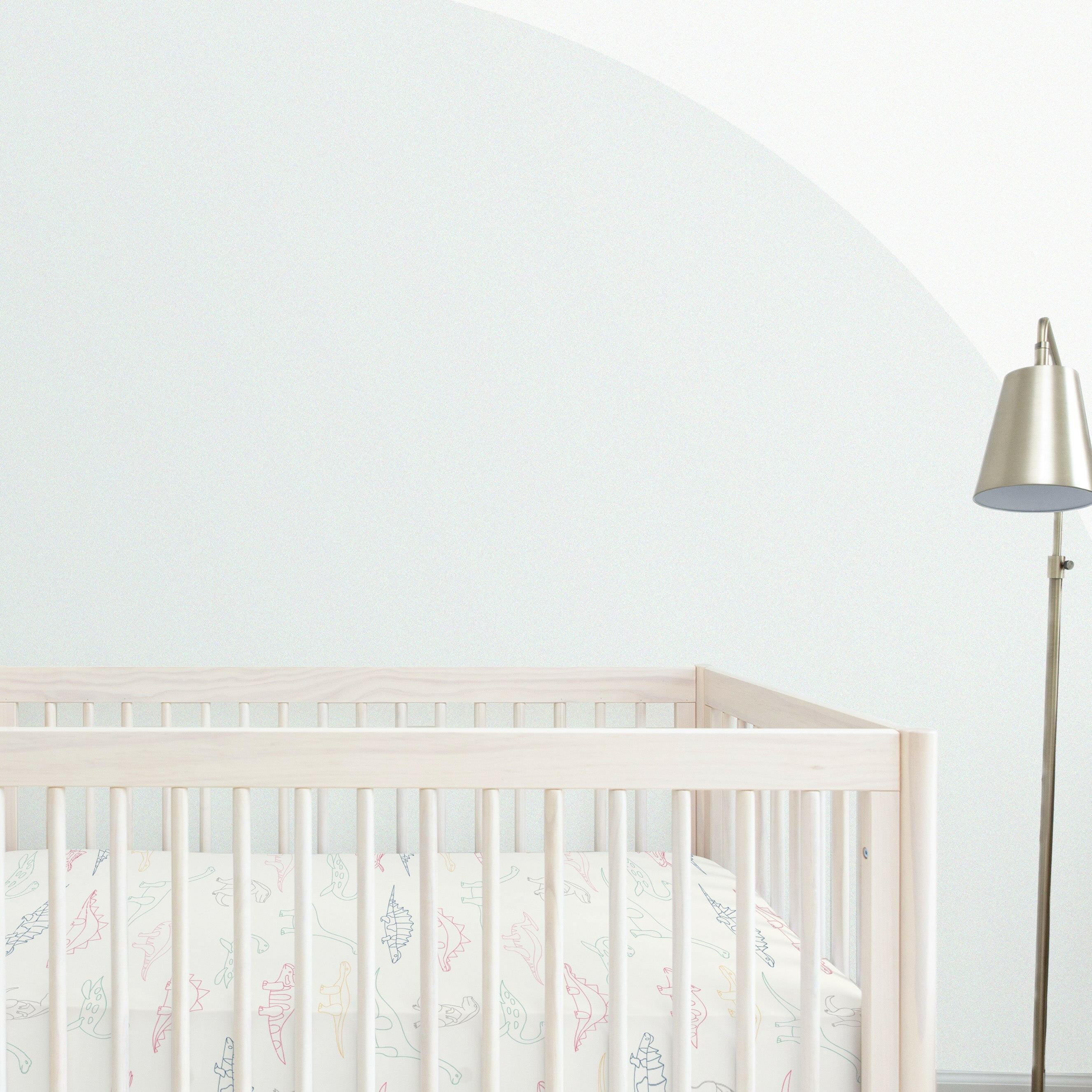 Organic Crib Sheet - Dino Park Crib Sheet Makemake Organics