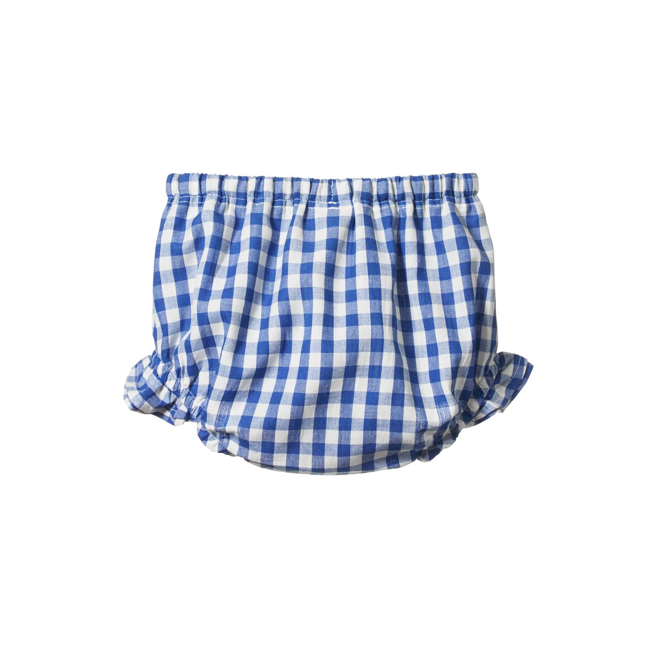 Gingham Petal Bloomers - Isle Blue Check