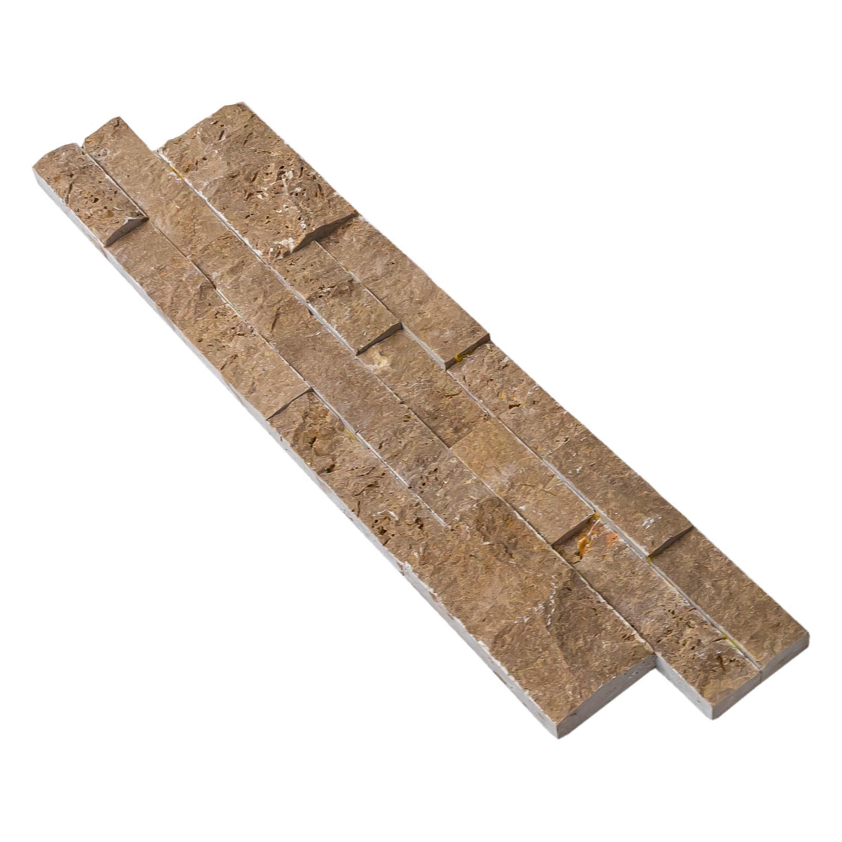 Noce Ledger 3D Panel 6"x24" Split-face Natural Travertine Wall Tile - Belair Collection