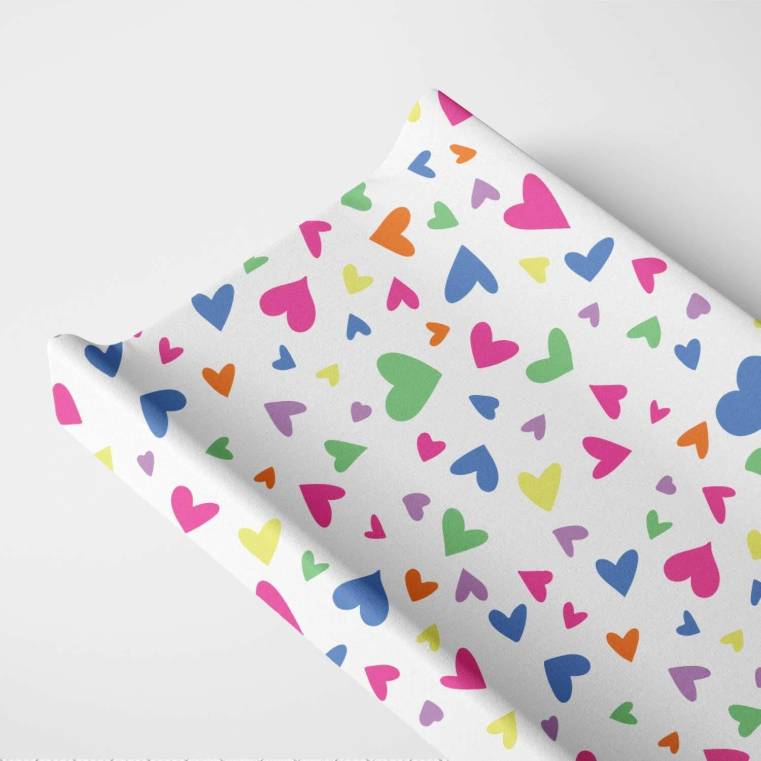 Organic Changing Pad Cover - Colorful Hearts Baby & Toddler Norani Baby