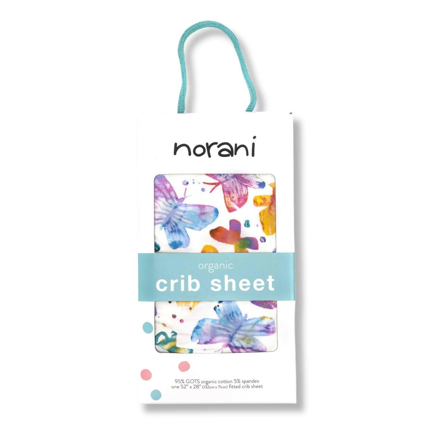 Organic Crib Sheet - Butterflies Crib Sheets Norani Baby