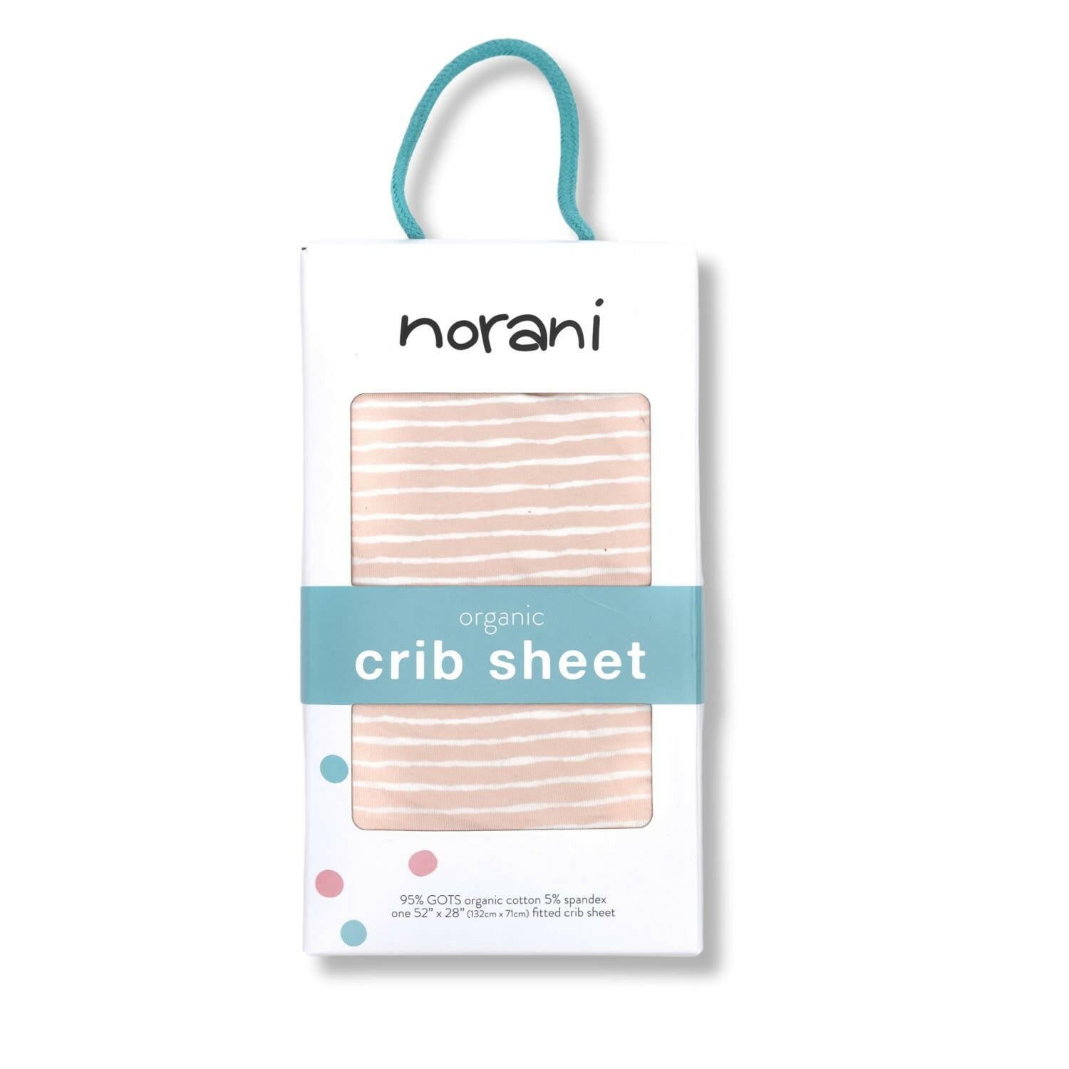 Organic Crib Sheet - Pink Stripes Crib Sheets Norani Baby