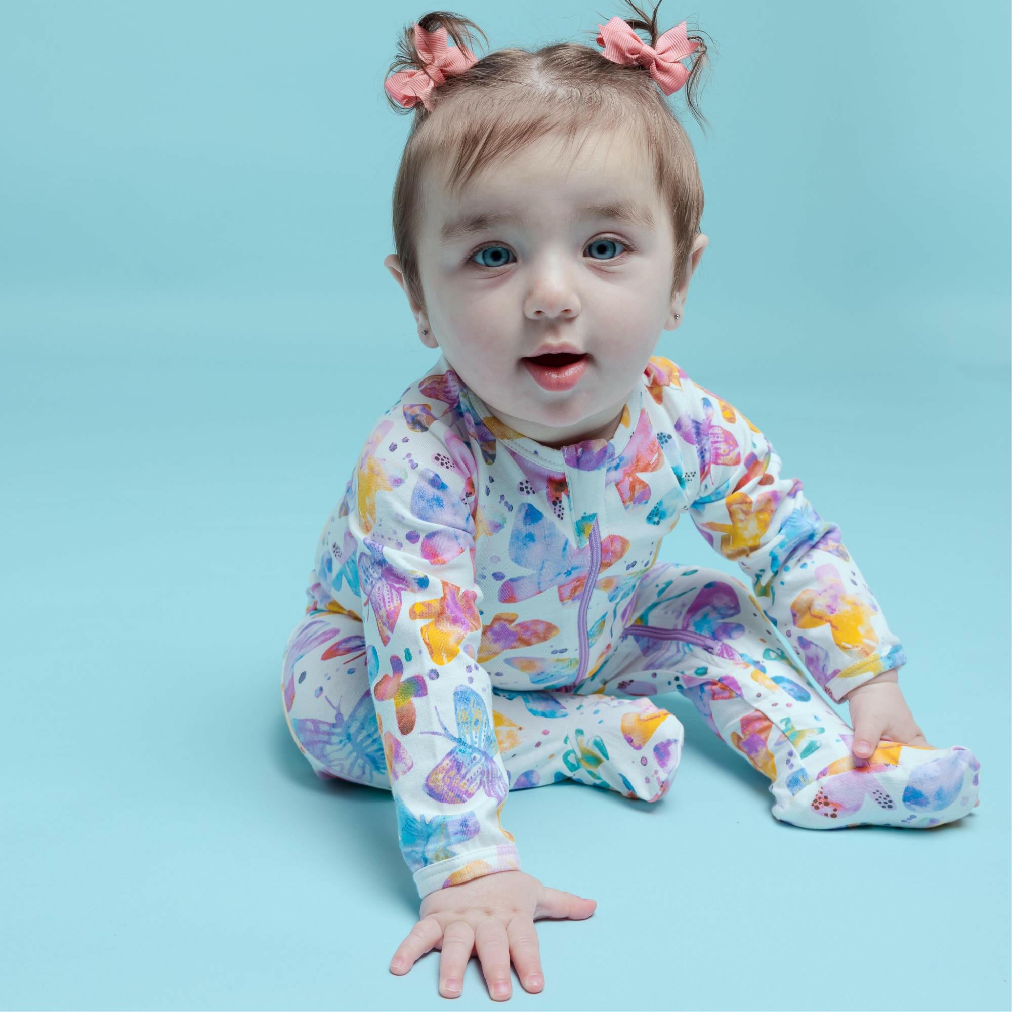Organic Footie - Butterflies Baby & Toddler Norani Baby