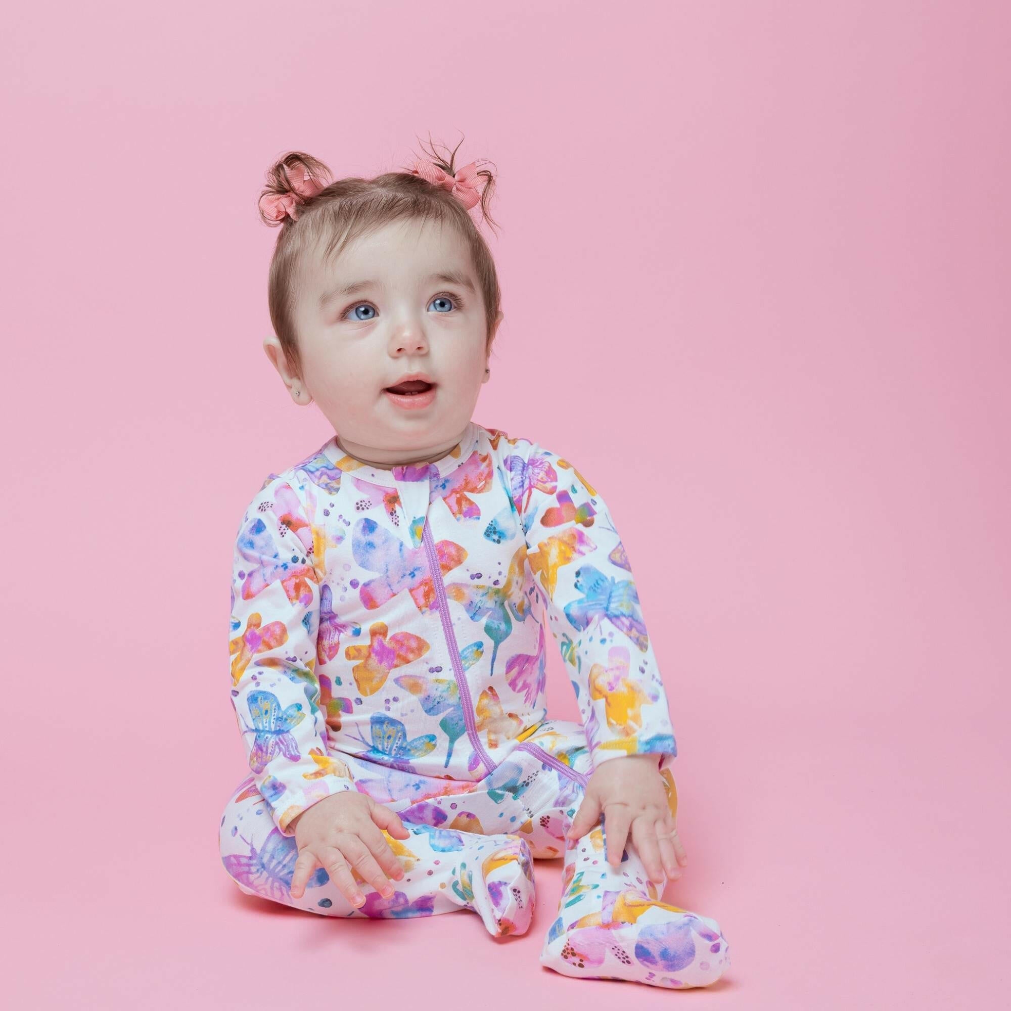 Organic Footie - Butterflies Baby & Toddler Norani Baby