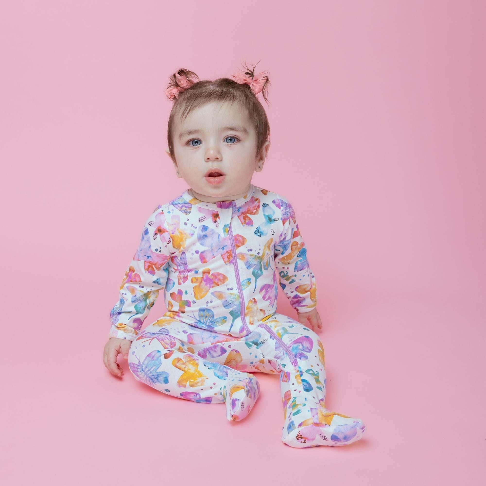 Organic Footie - Butterflies Baby & Toddler Norani Baby
