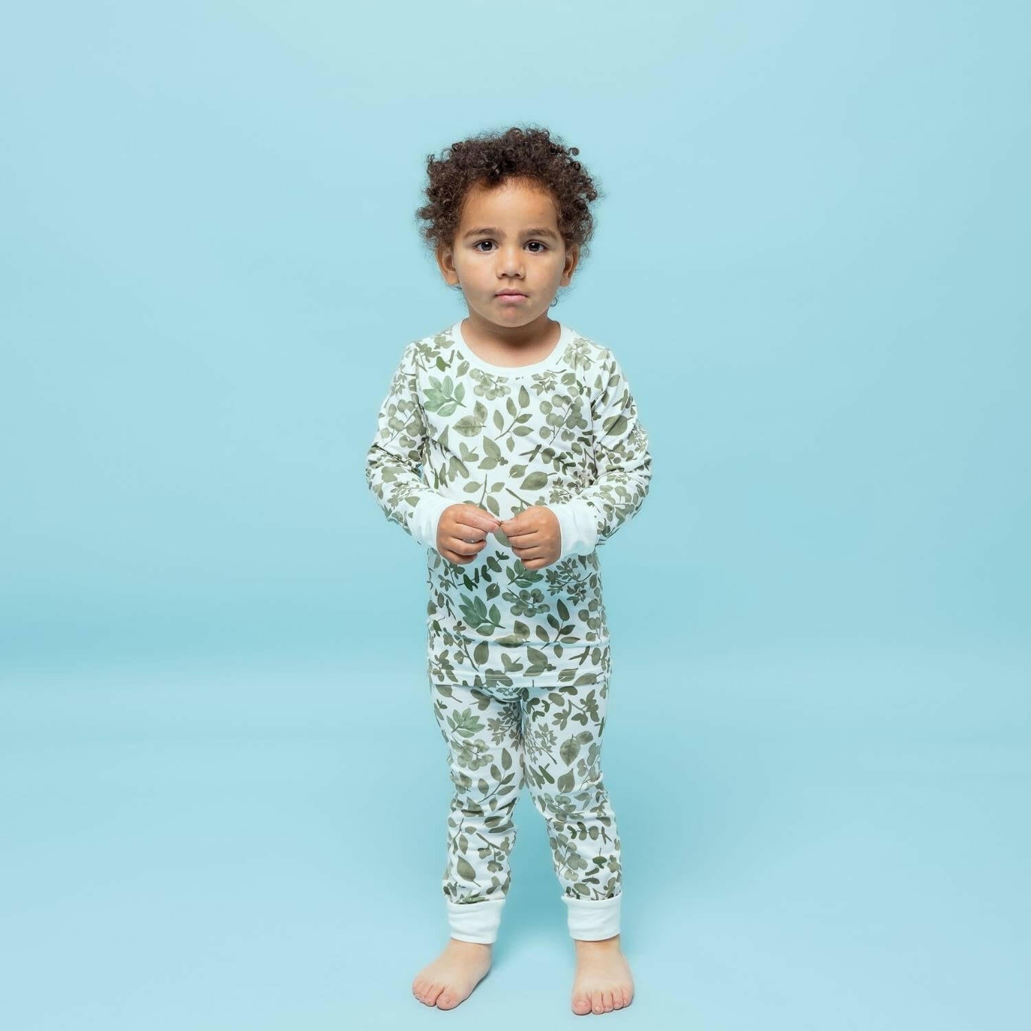 Kids Pajamas - Green Leaves Baby & Toddler Sleepwear Norani Baby