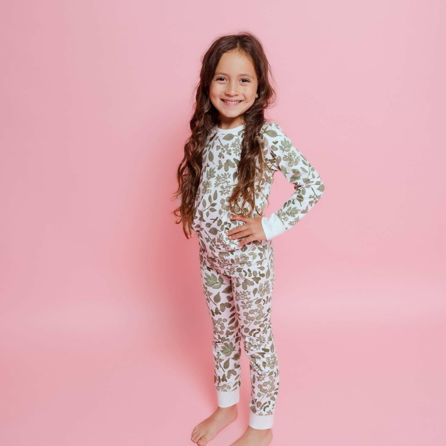 Kids Pajamas - Green Leaves Baby & Toddler Sleepwear Norani Baby